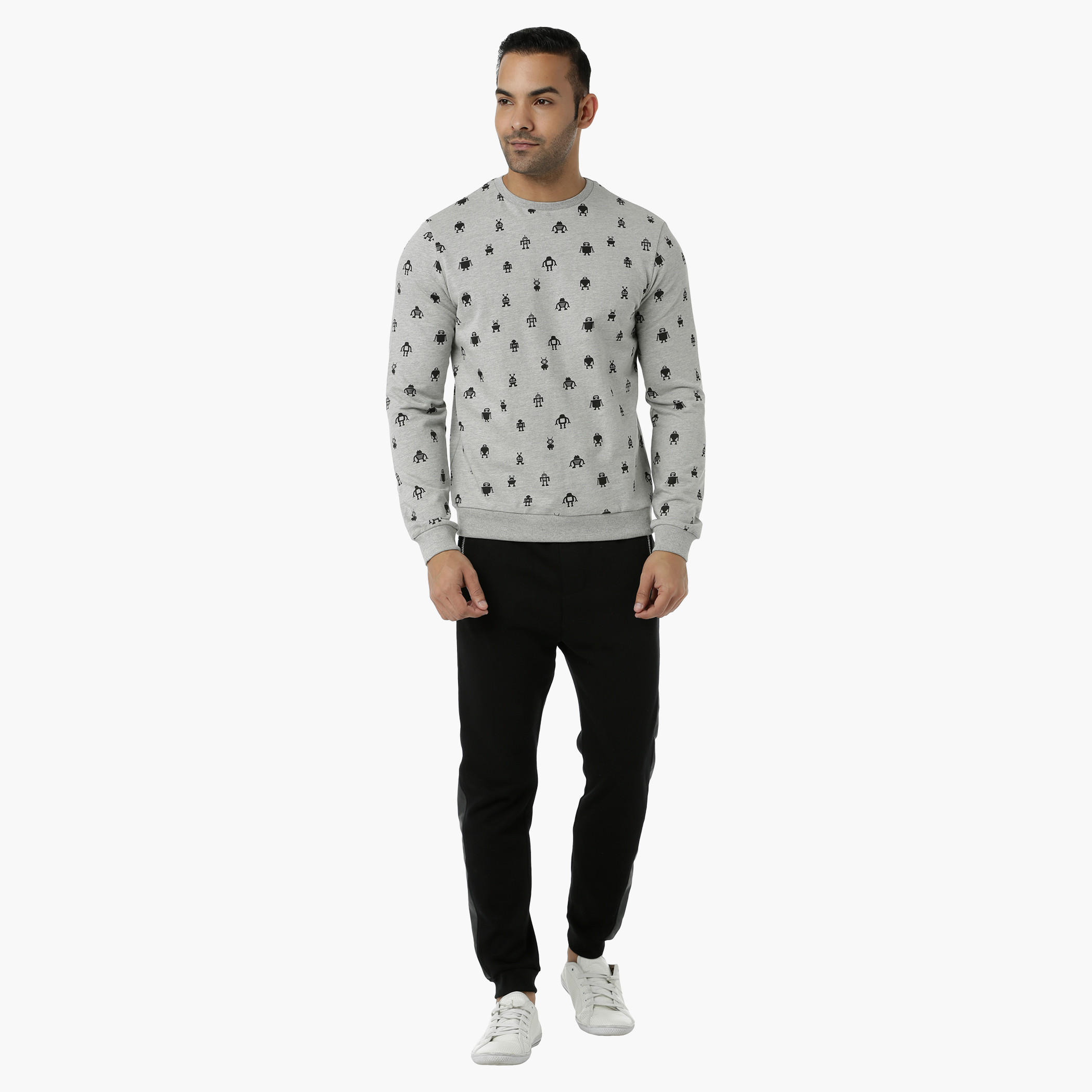 Printed Crew Neck Sweat Shirt with Long Sleeves-men-winterwear-hoodiesandsweatshirts-image-5