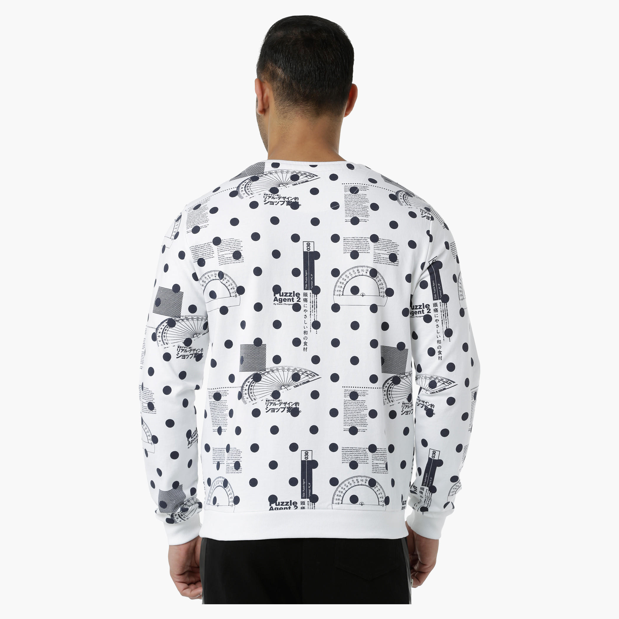 Printed Crew Neck Sweat Shirt with Long Sleeves-men-winterwear-hoodiesandsweatshirts-image-2