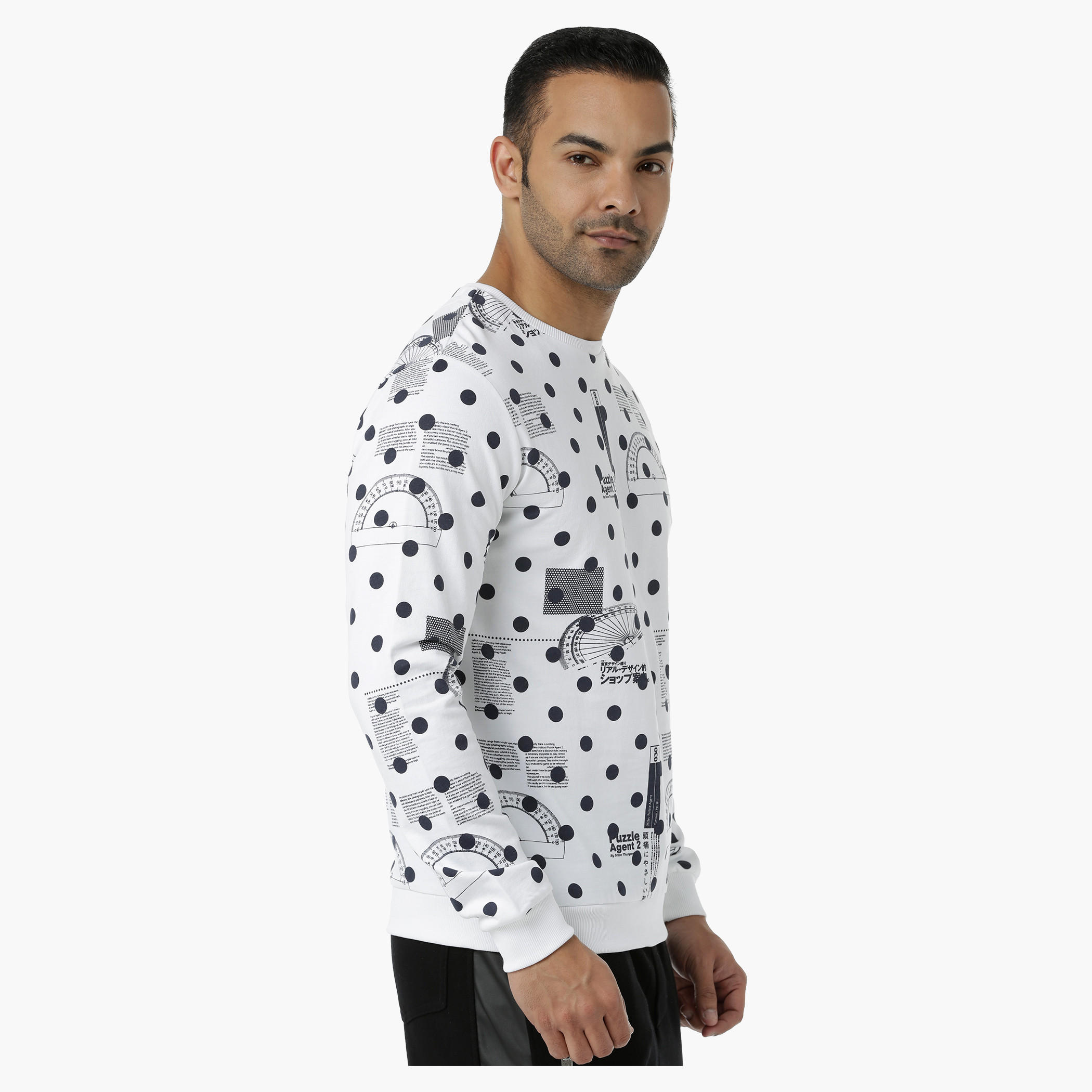 Printed Crew Neck Sweat Shirt with Long Sleeves-men-winterwear-hoodiesandsweatshirts-image-3