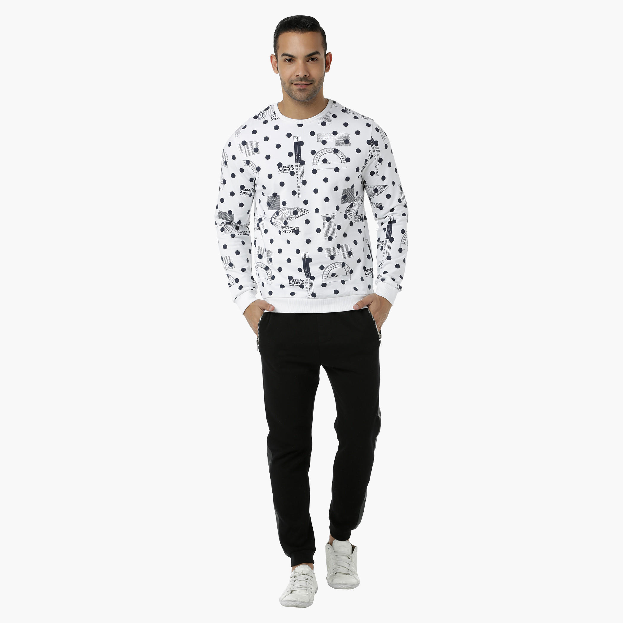 Printed Crew Neck Sweat Shirt with Long Sleeves-men-winterwear-hoodiesandsweatshirts-image-5