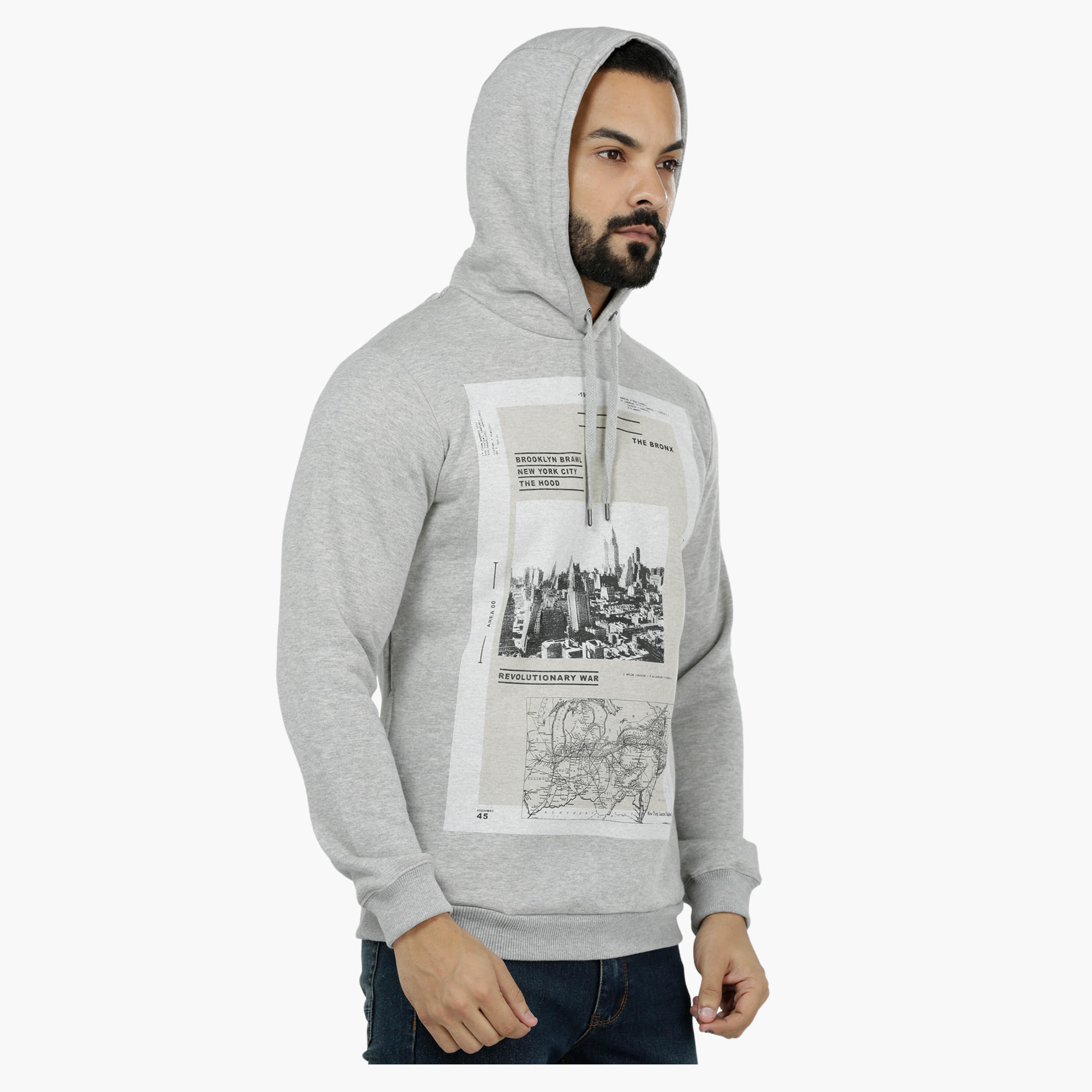 Printed Sweatshirt with Hoodie-men-winterwear-hoodiesandsweatshirts-image-3