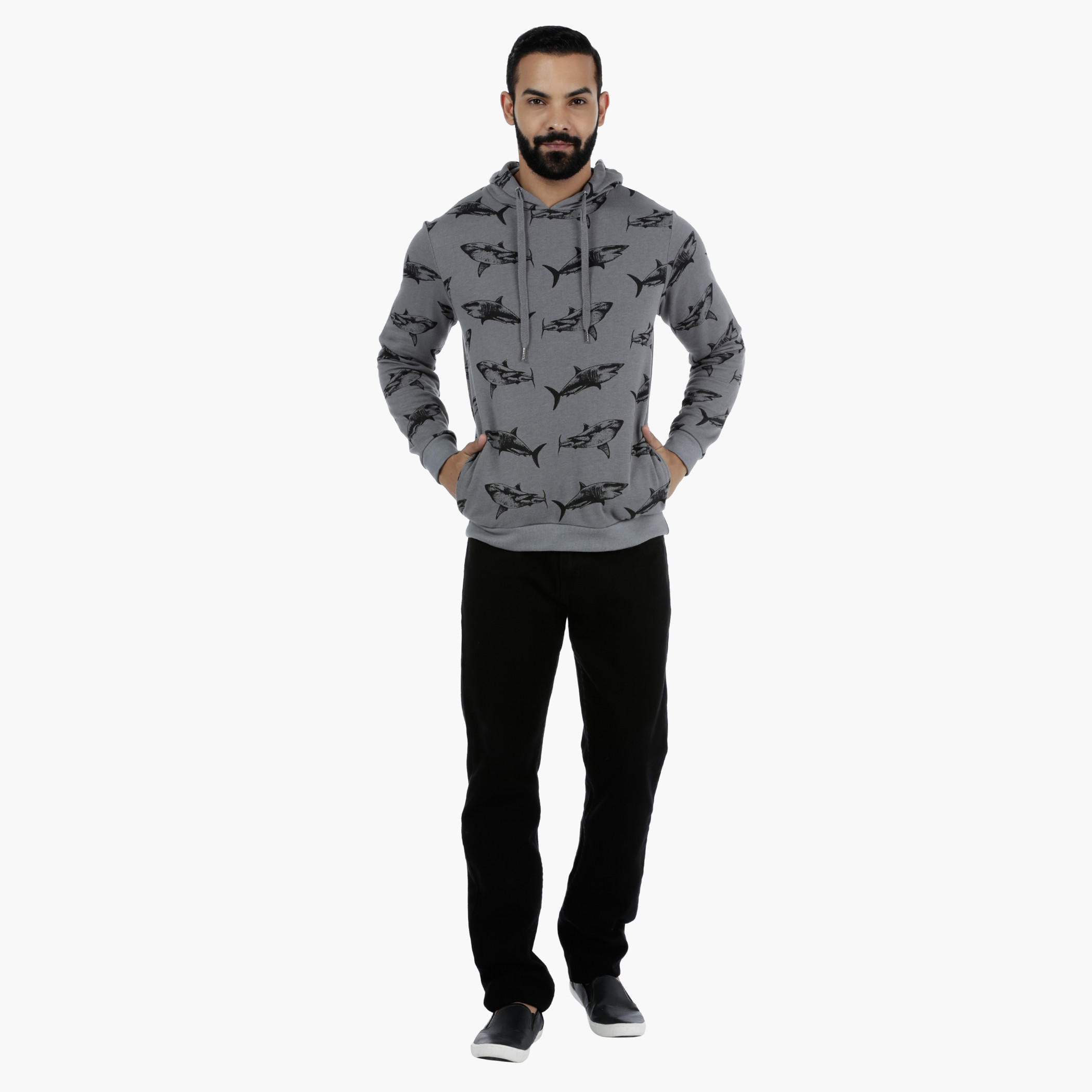 Printed Long Sleeves Sweatshirt with Hood-men-winterwear-hoodiesandsweatshirts-image-5