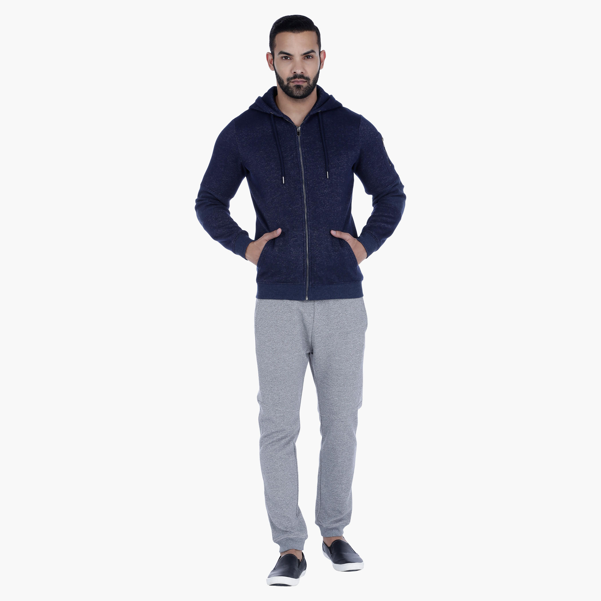 Hooded Sweat Jacket with Long Sleeves-men-winterwear-hoodiesandsweatshirts-image-15
