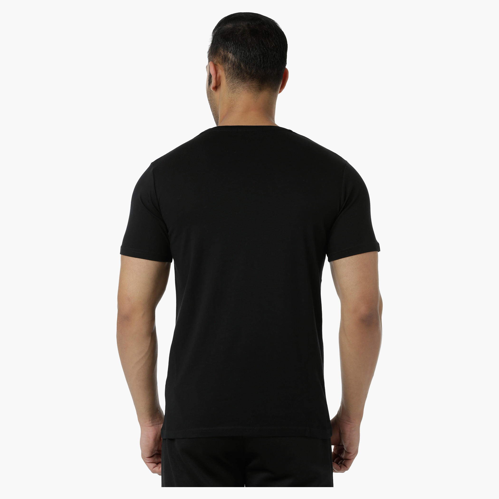 Cotton T-Shirt with Crew Neck and Graphic Print in Slim Fit-men-clothing-tshirtsandpolos-tshirts-image-3