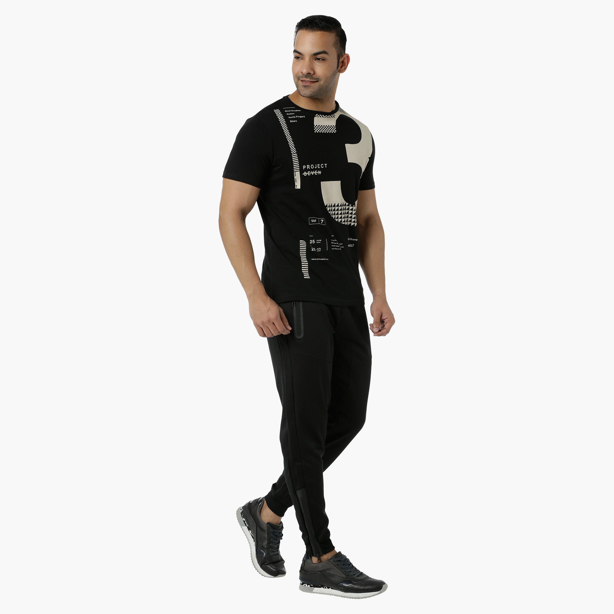 Cotton T-Shirt with Crew Neck and Graphic Print in Slim Fit-men-clothing-tshirtsandpolos-tshirts-image-5