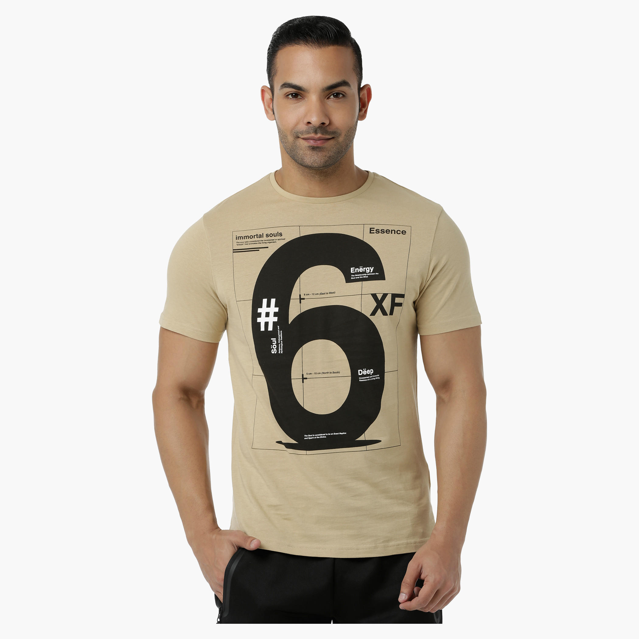 Cotton T-Shirt with Crew Neck and Graphic Print in Slim Fit-men-clothing-tshirtsandpolos-tshirts-image-1