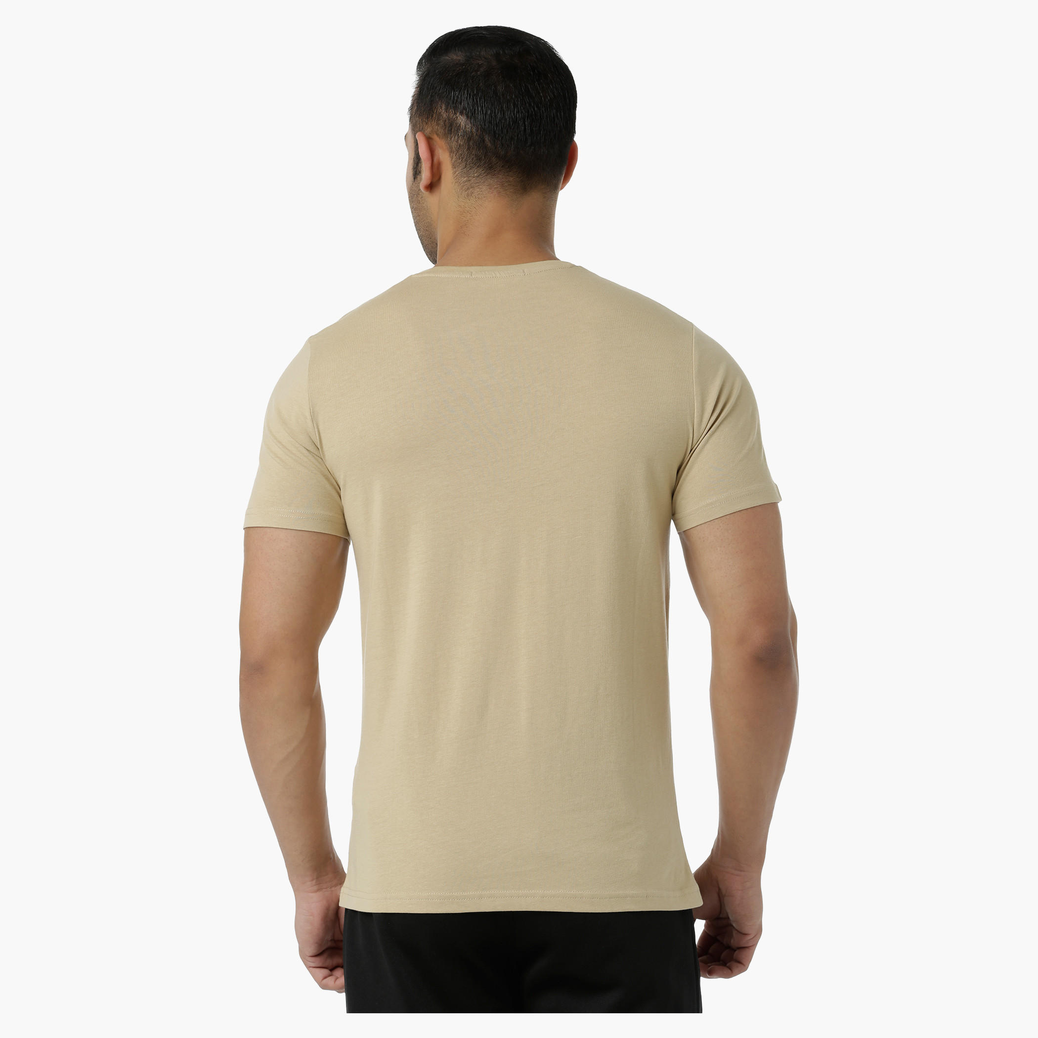 Cotton T-Shirt with Crew Neck and Graphic Print in Slim Fit-men-clothing-tshirtsandpolos-tshirts-image-2