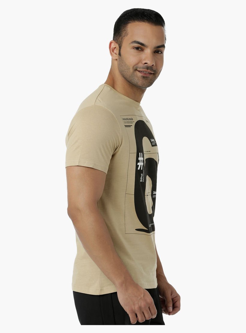 Cotton T-Shirt with Crew Neck and Graphic Print in Slim Fit-men-clothing-tshirtsandpolos-tshirts-image-3