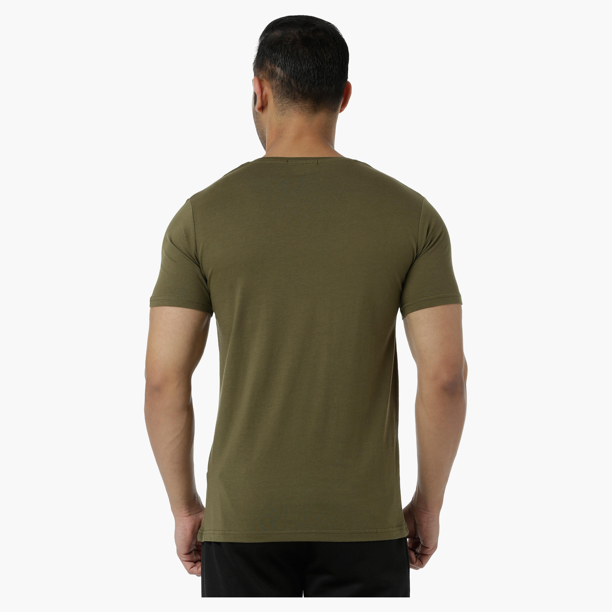 Cotton T-Shirt with Crew Neck and Graphic Print in Slim Fit-men-clothing-tshirtsandpolos-tshirts-image-2