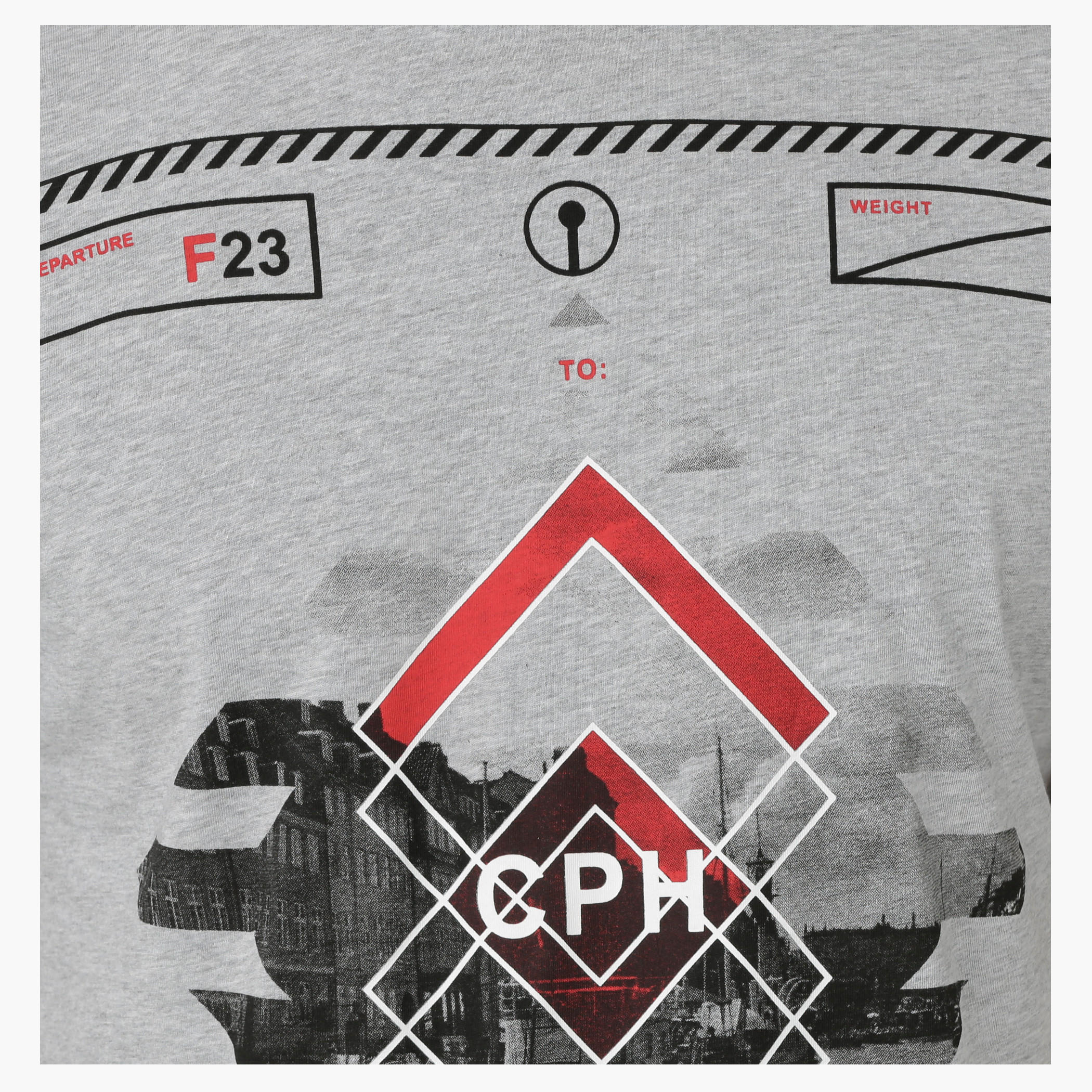 Crew Neck Cotton T-Shirt with Graphic Print and Short Sleeves in Slim Fit-men-clothing-tshirtsandpolos-tshirts-image-4