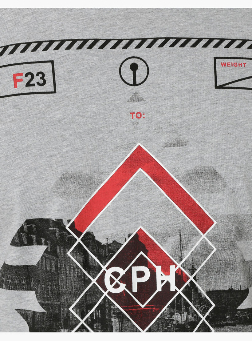 Crew Neck Cotton T-Shirt with Graphic Print and Short Sleeves in Slim Fit-men-clothing-tshirtsandpolos-tshirts-image-4