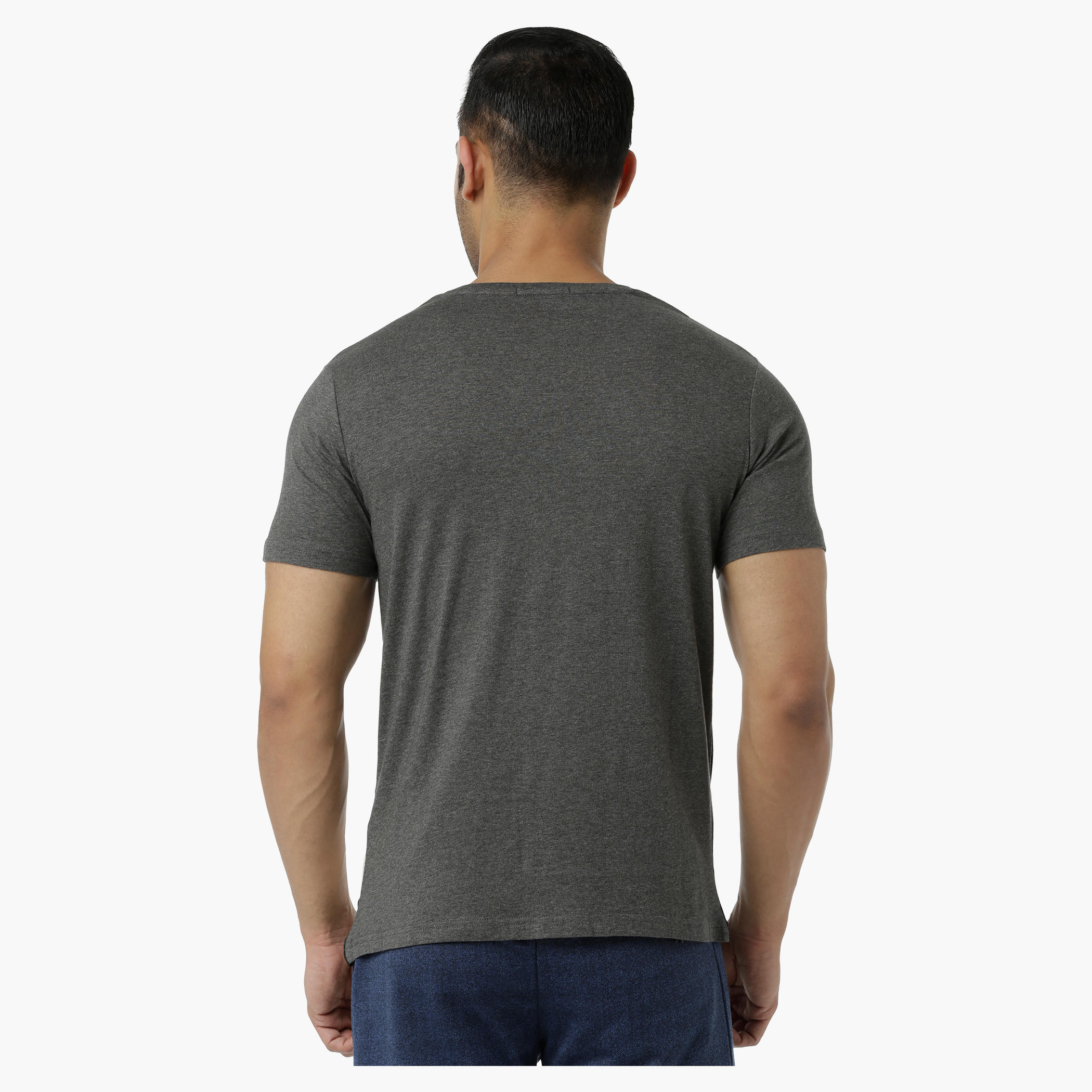Cotton T-Shirt with Crew Neck and Graphic Print in Slim Fit-men-clothing-tshirtsandpolos-tshirts-image-2