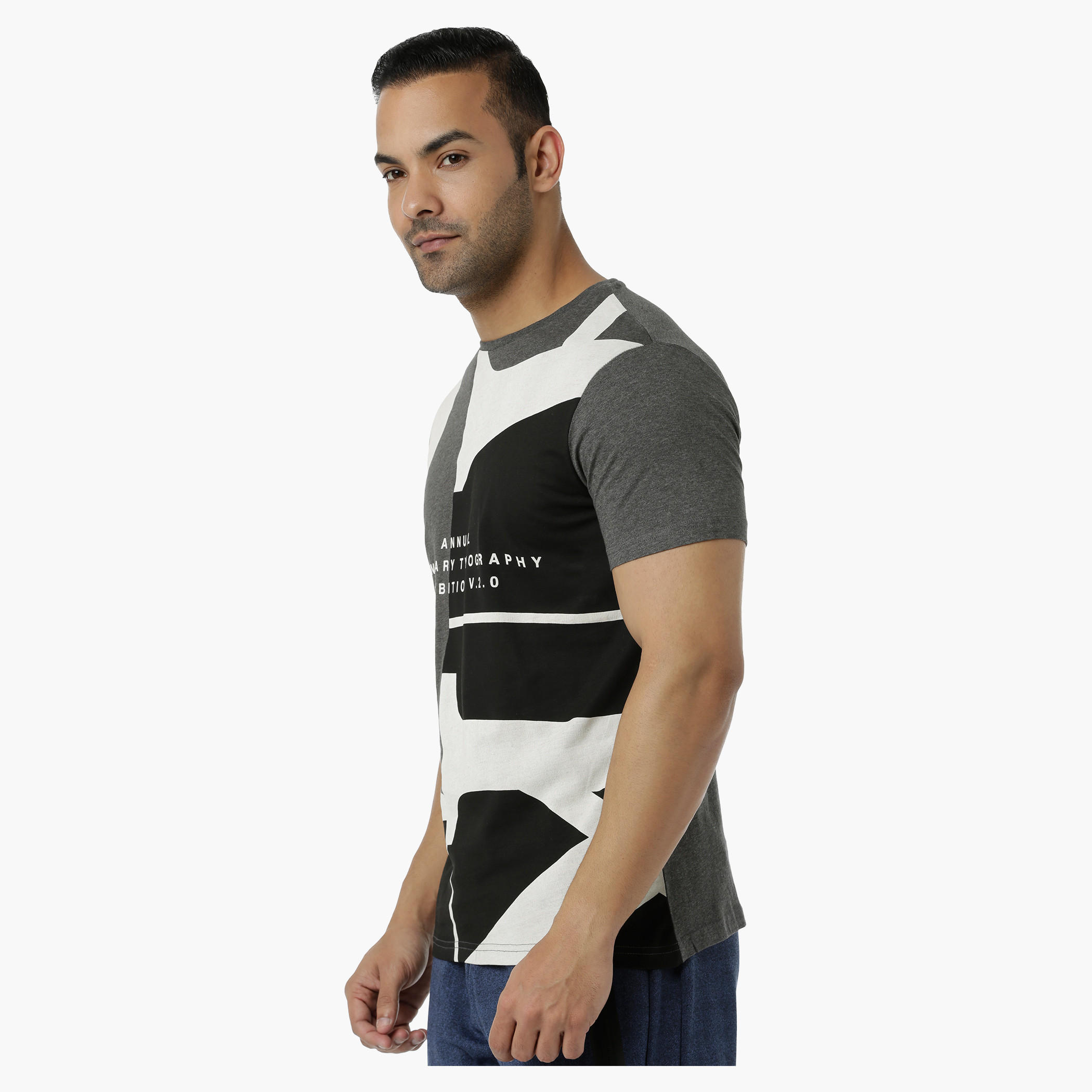 Cotton T-Shirt with Crew Neck and Graphic Print in Slim Fit-men-clothing-tshirtsandpolos-tshirts-image-3
