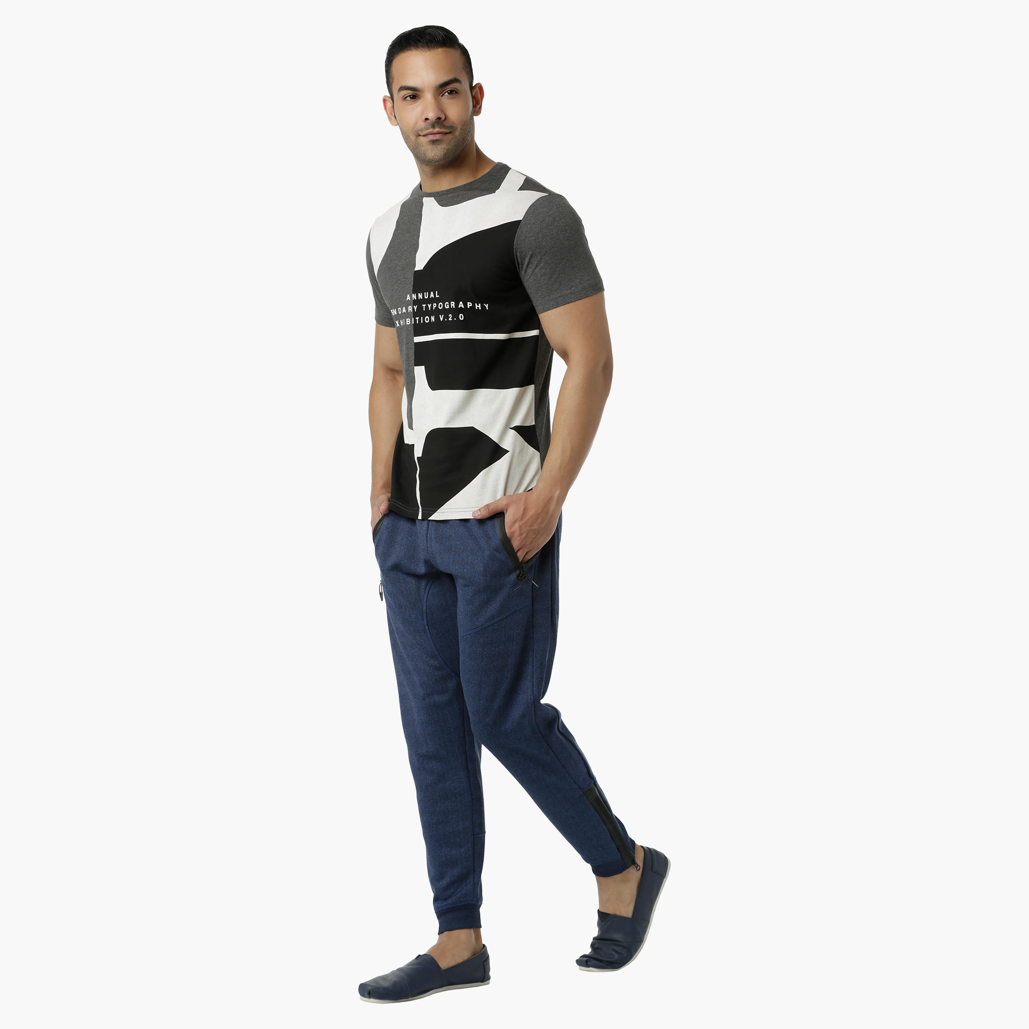 Cotton T-Shirt with Crew Neck and Graphic Print in Slim Fit-men-clothing-tshirtsandpolos-tshirts-image-5