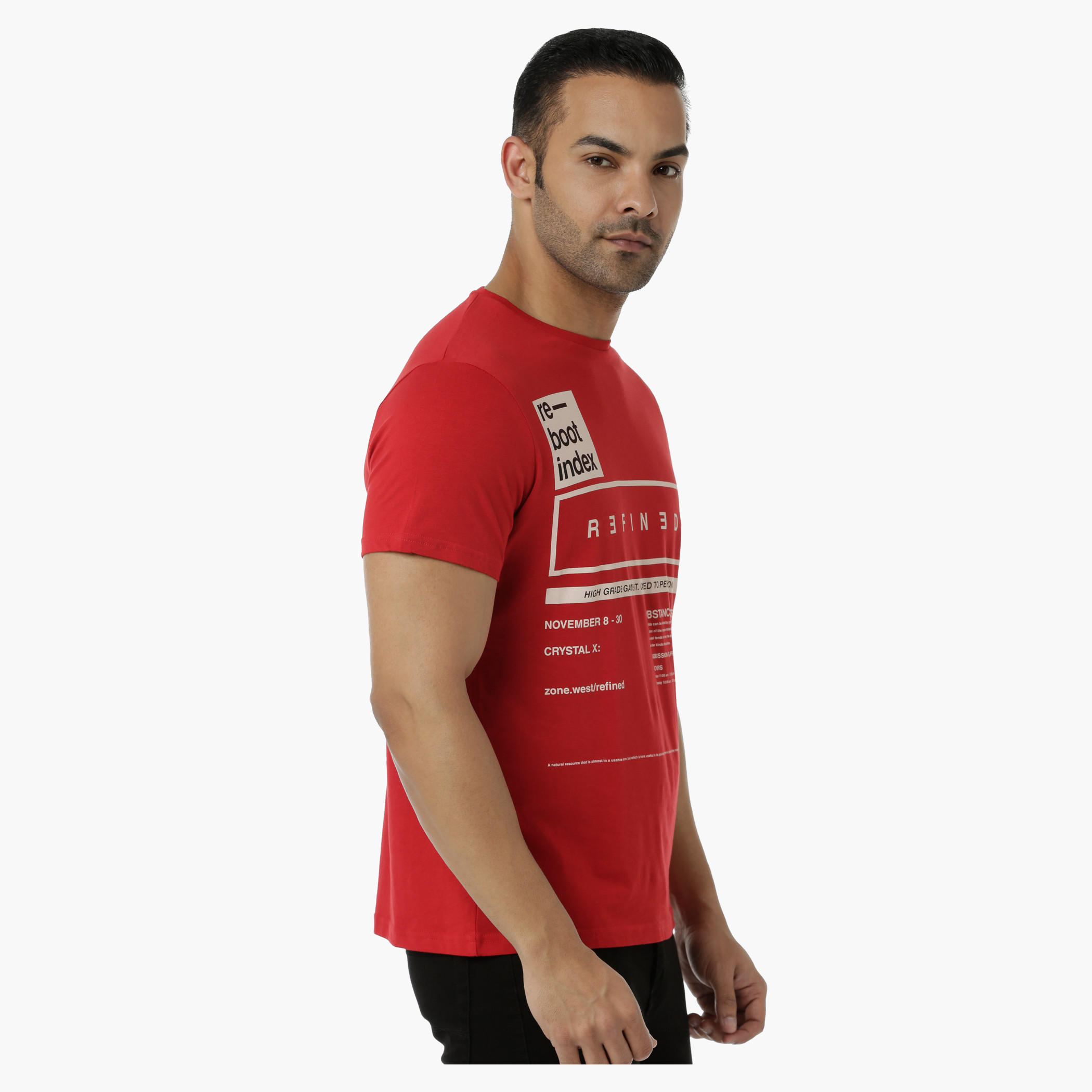 Cotton Graphic Printed T-Shirt with Round Neck and Short Sleeves in Slim Fit-men-clothing-tshirtsandpolos-tshirts-image-3
