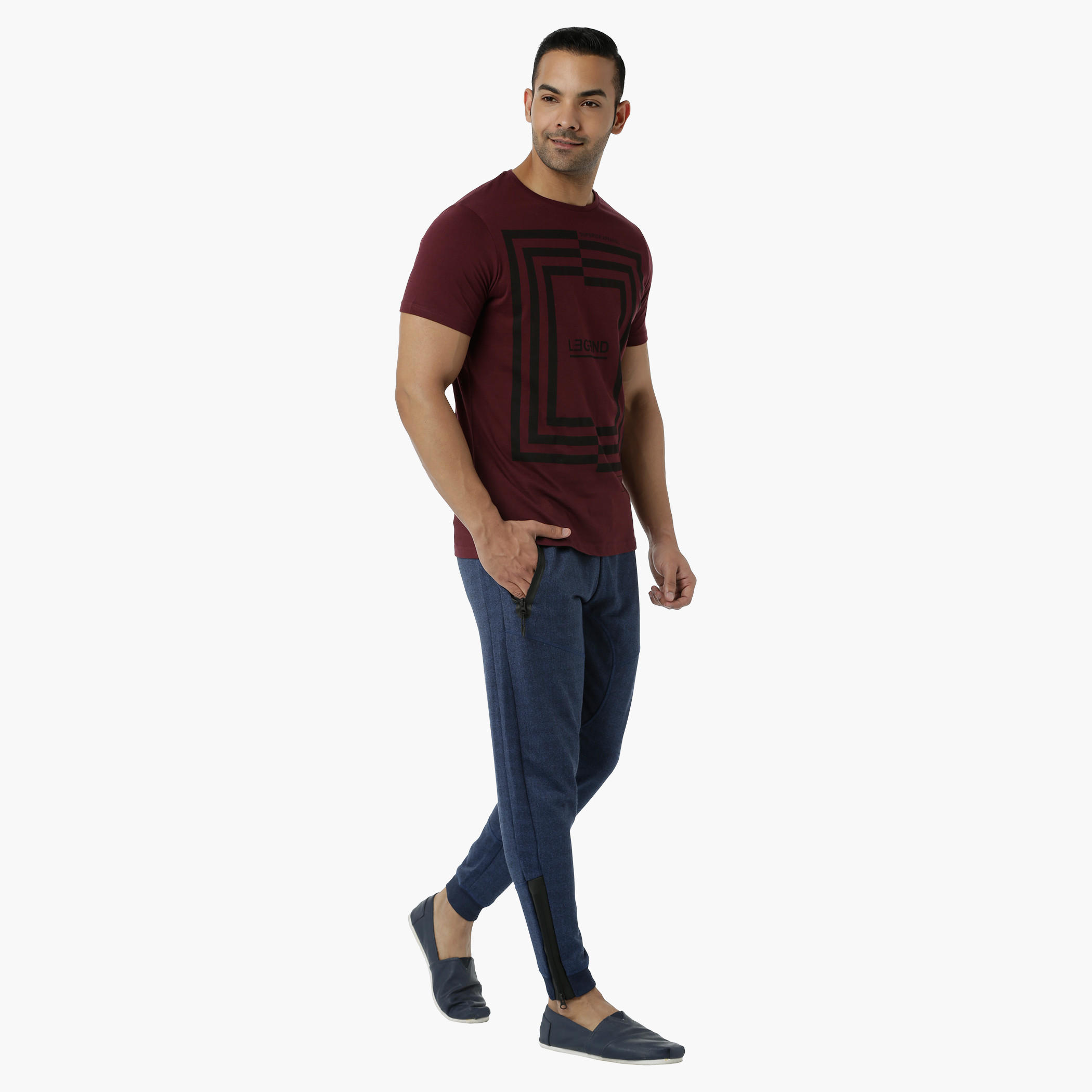 Cotton T-Shirt with Crew Neck and Graphic Print in Slim Fit-men-clothing-tshirtsandpolos-tshirts-image-5