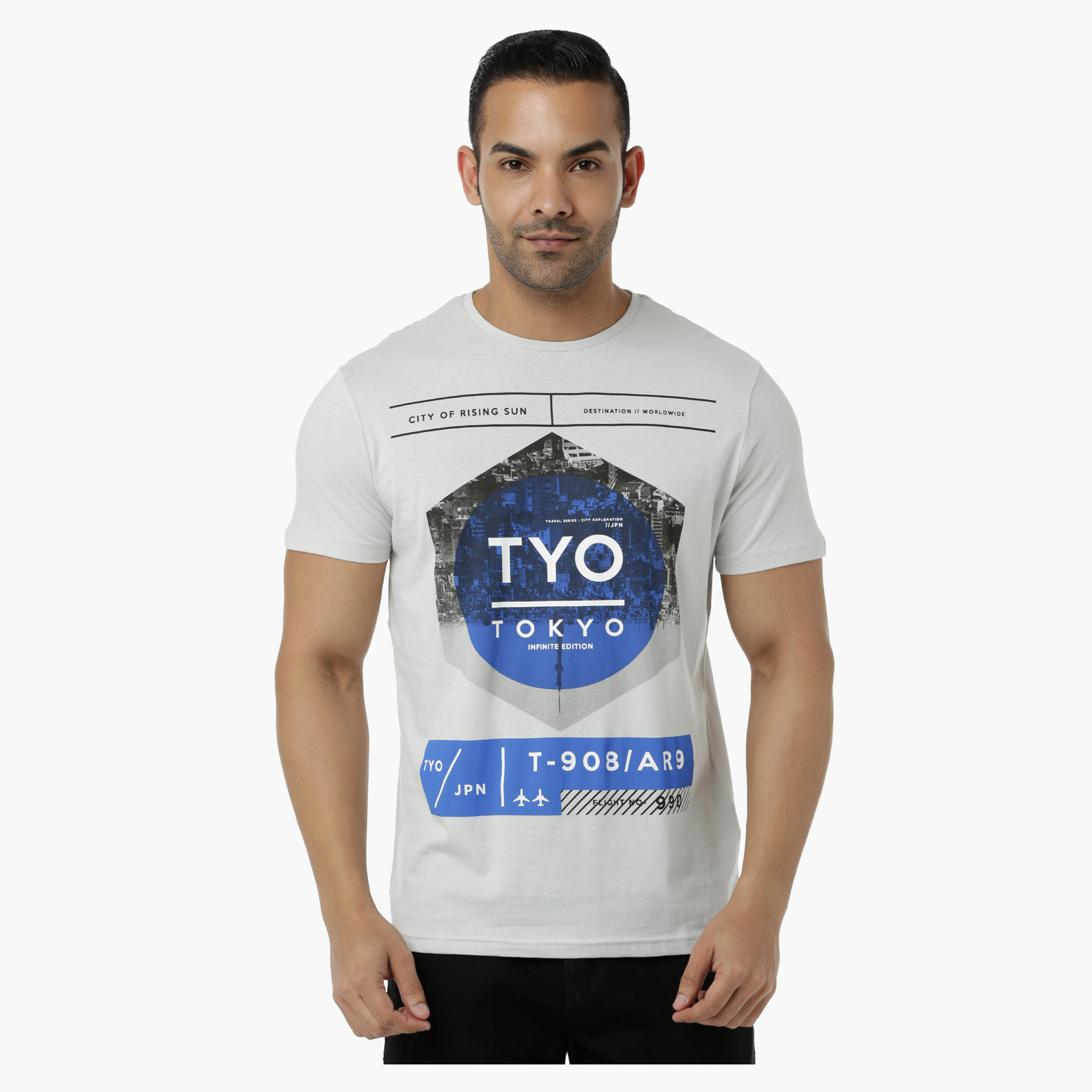 Cotton Graphic Printed T-Shirt with Round Neck and Short Sleeves in Slim Fit-men-clothing-tshirtsandpolos-tshirts-image-1