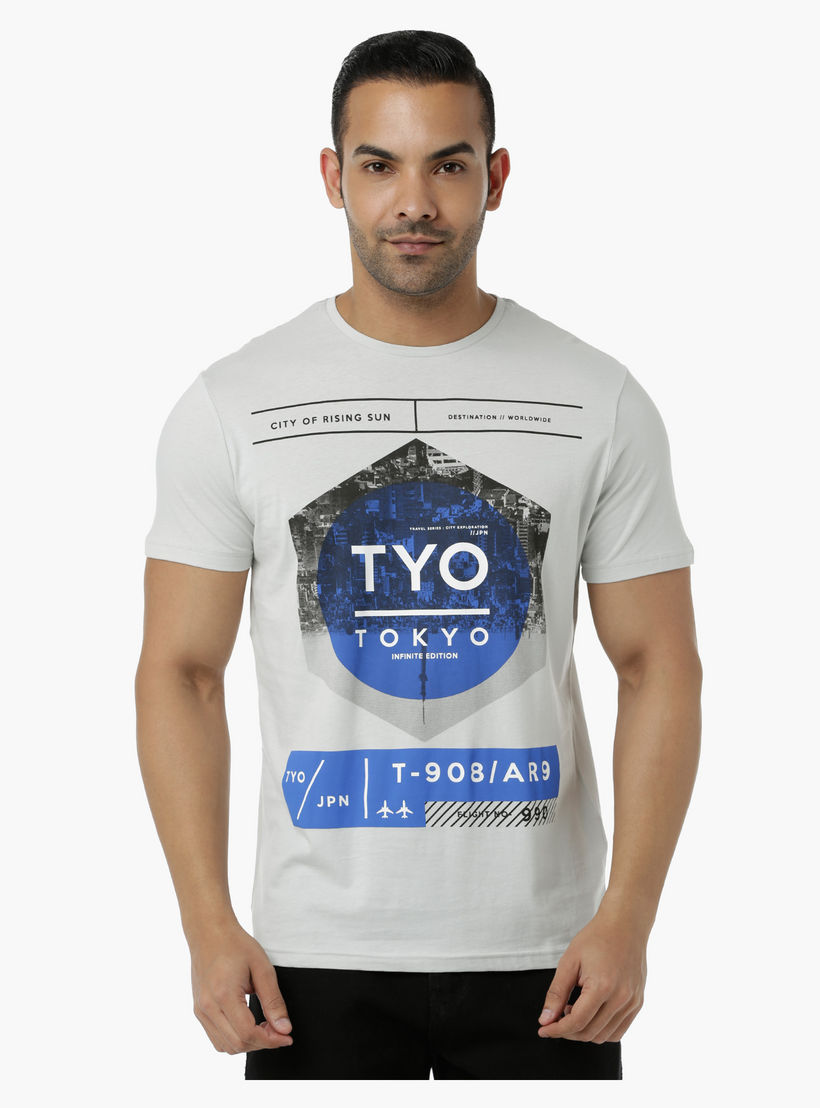 Cotton Graphic Printed T-Shirt with Round Neck and Short Sleeves in Slim Fit-men-clothing-tshirtsandpolos-tshirts-image-1