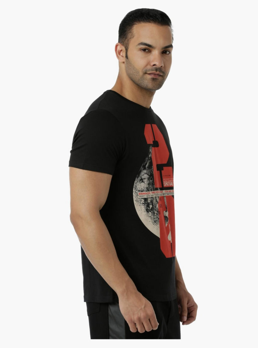 Cotton Graphic Printed T-Shirt with Round Neck and Short Sleeves in Slim Fit-men-clothing-tshirtsandpolos-tshirts-image-3
