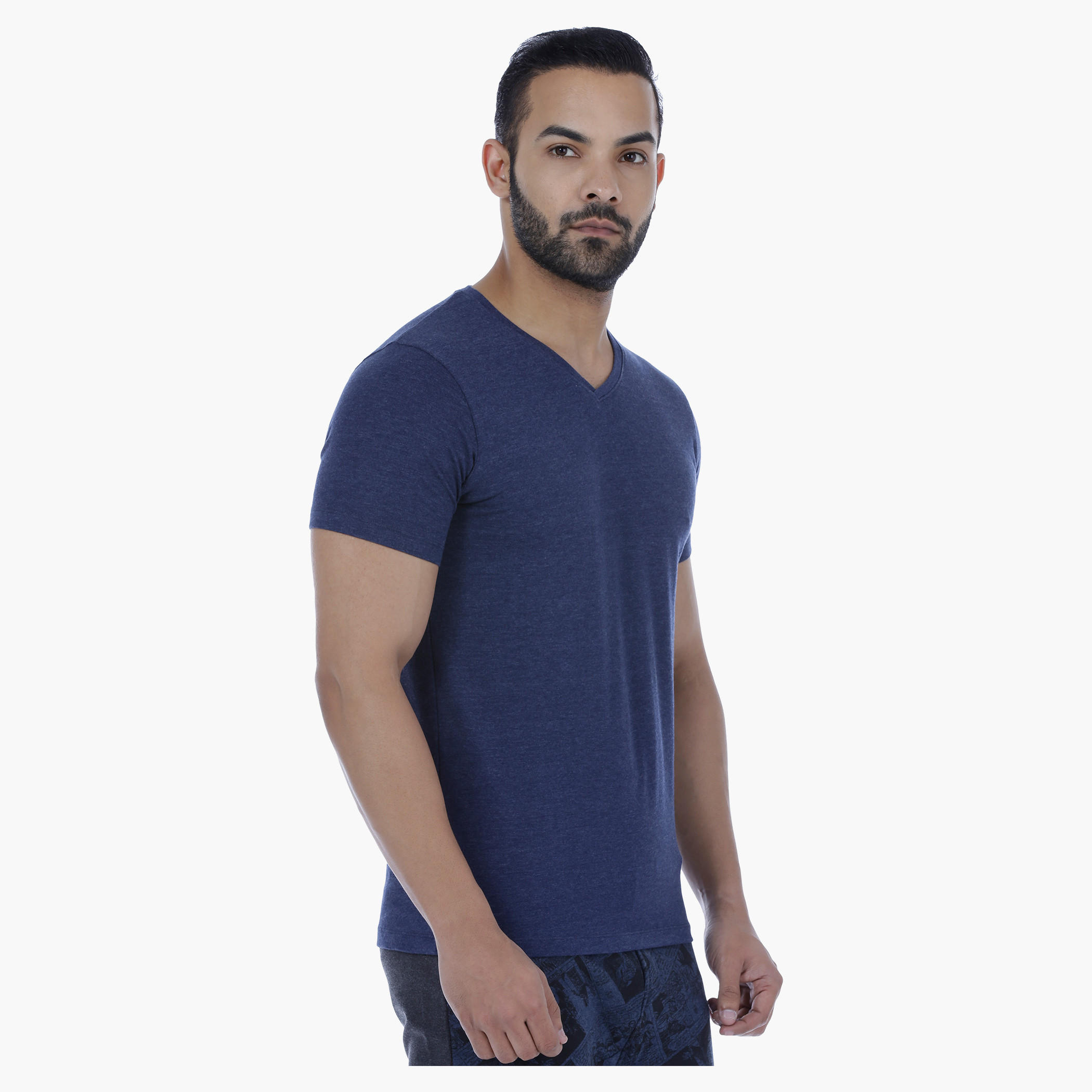 V-neck T-Shirt with Short Sleeves-men-clothing-tshirtsandpolos-tshirts-image-3