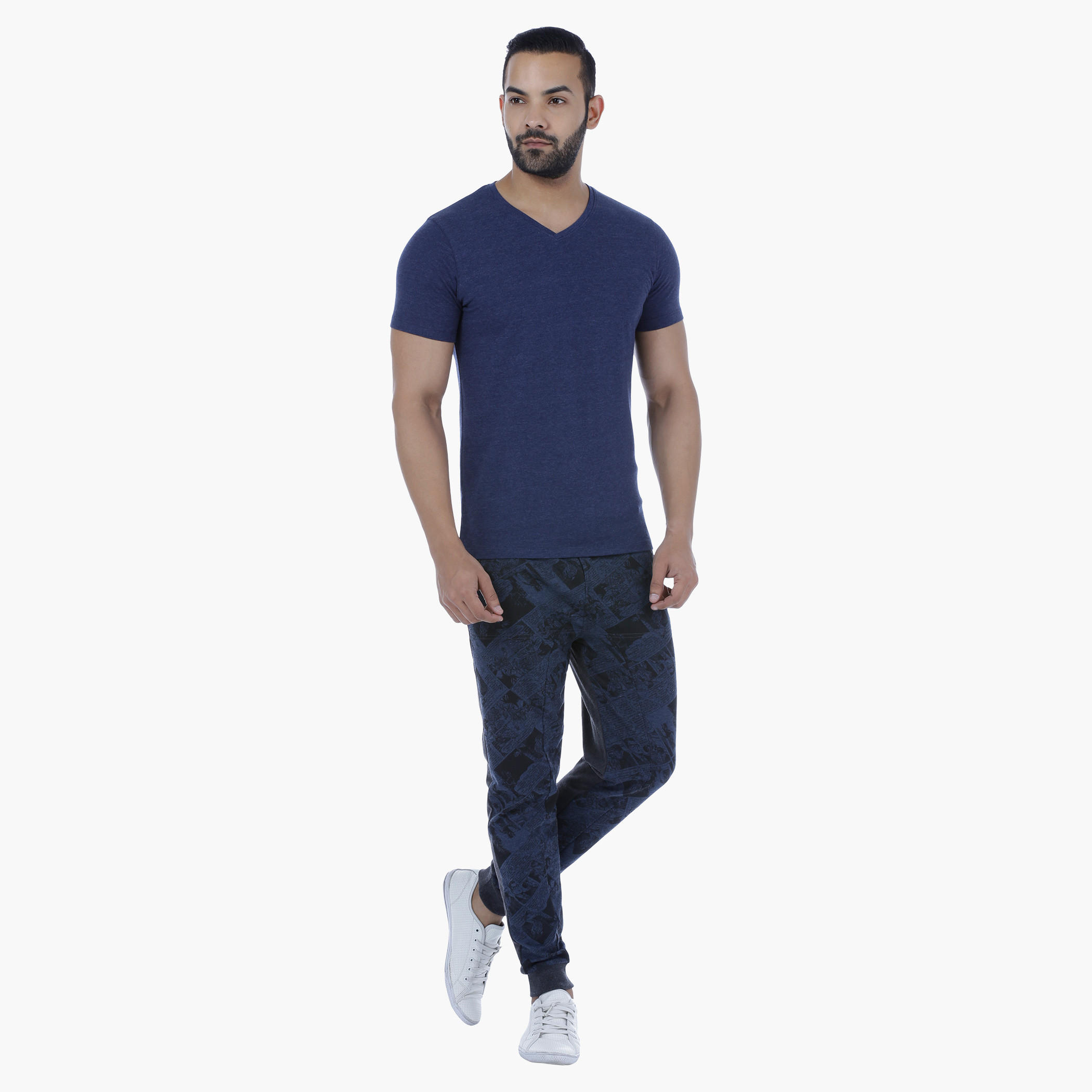 V-neck T-Shirt with Short Sleeves-men-clothing-tshirtsandpolos-tshirts-image-5