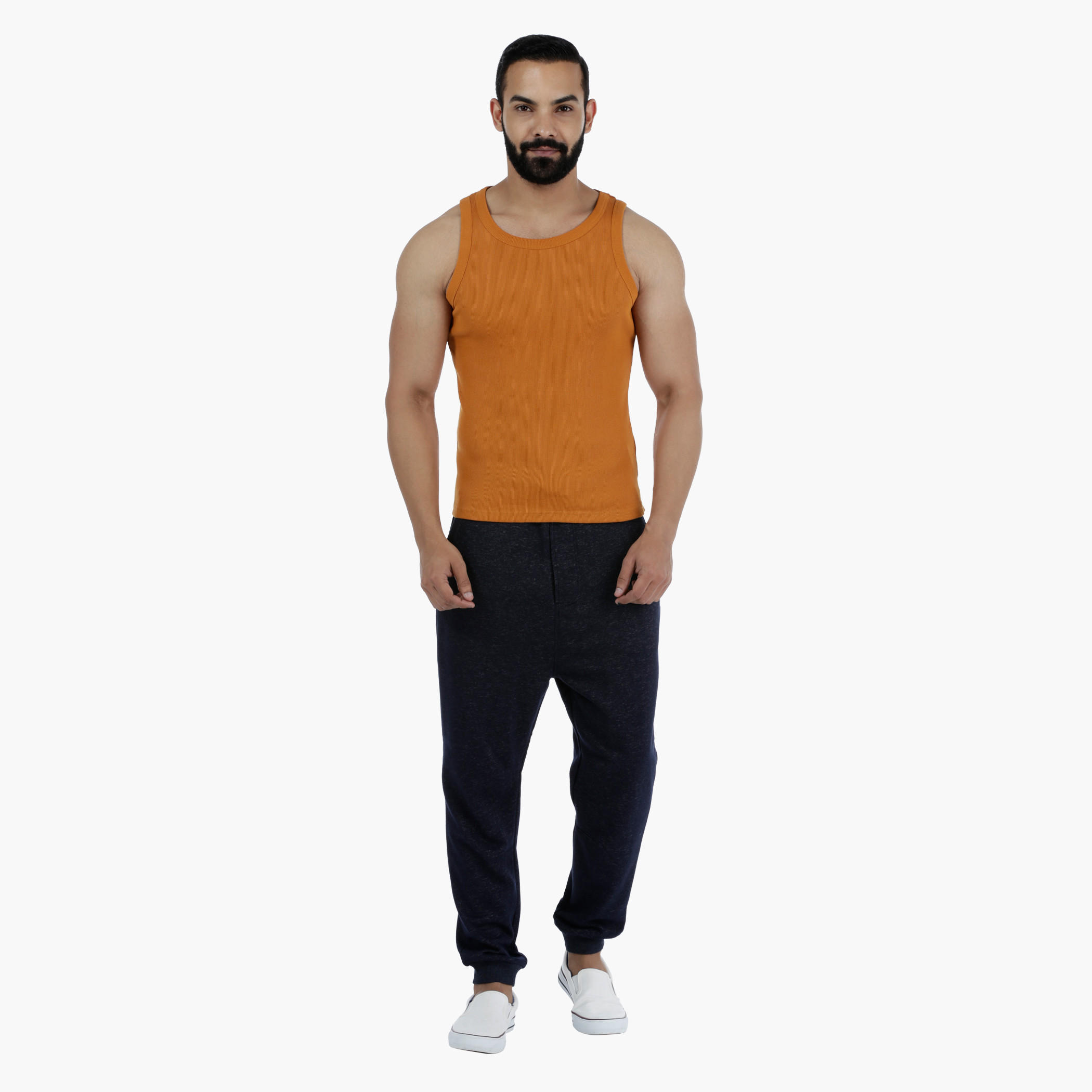 Textured Jog Pants with Elasticised Waist-men-clothing-bottoms-joggers-image-5