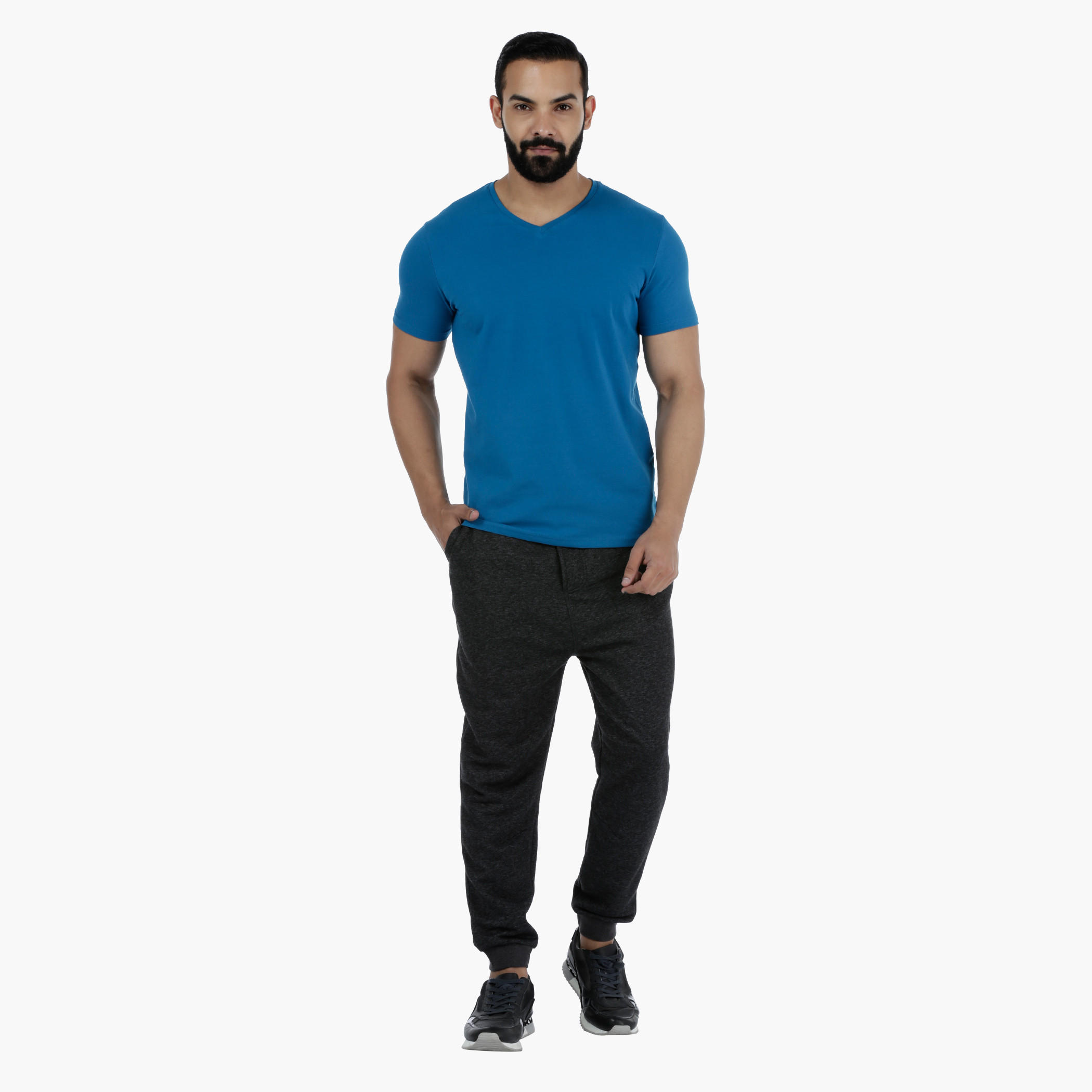 Textured Jog Pants with Elasticised Waist-men-clothing-bottoms-joggers-image-10