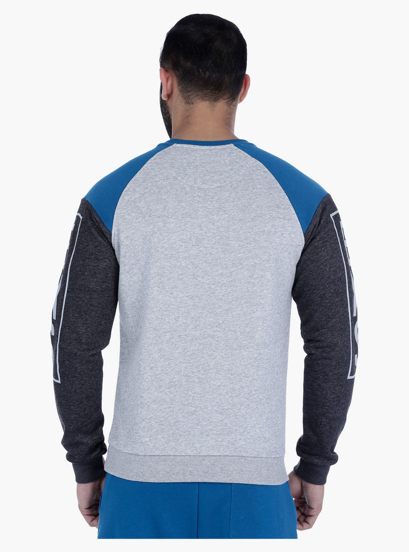 Printed Crew Neck Sweatshirt with Long Sleeves-men-winterwear-hoodiesandsweatshirts-image-4