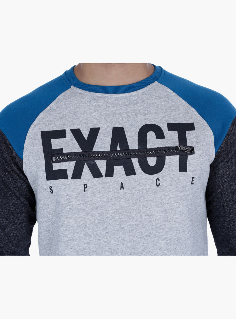 Printed Crew Neck Sweatshirt with Long Sleeves-men-winterwear-hoodiesandsweatshirts-image-2