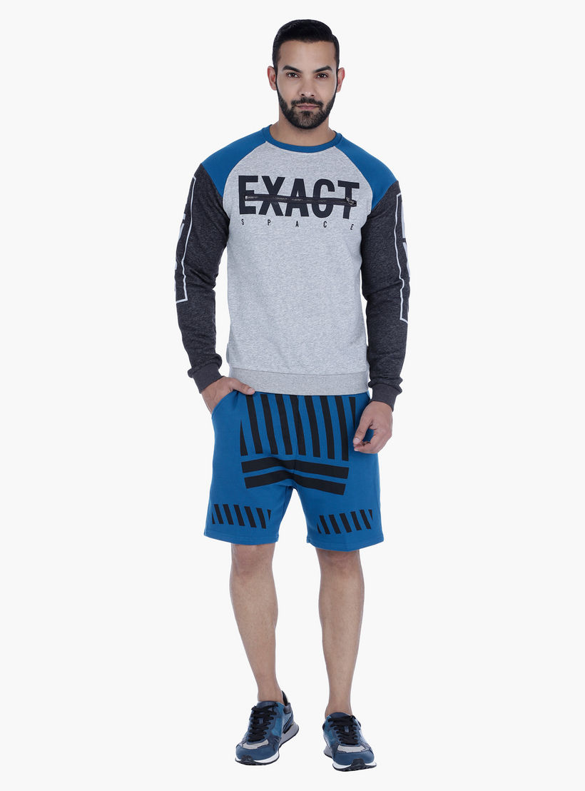 Printed Crew Neck Sweatshirt with Long Sleeves-men-winterwear-hoodiesandsweatshirts-image-1
