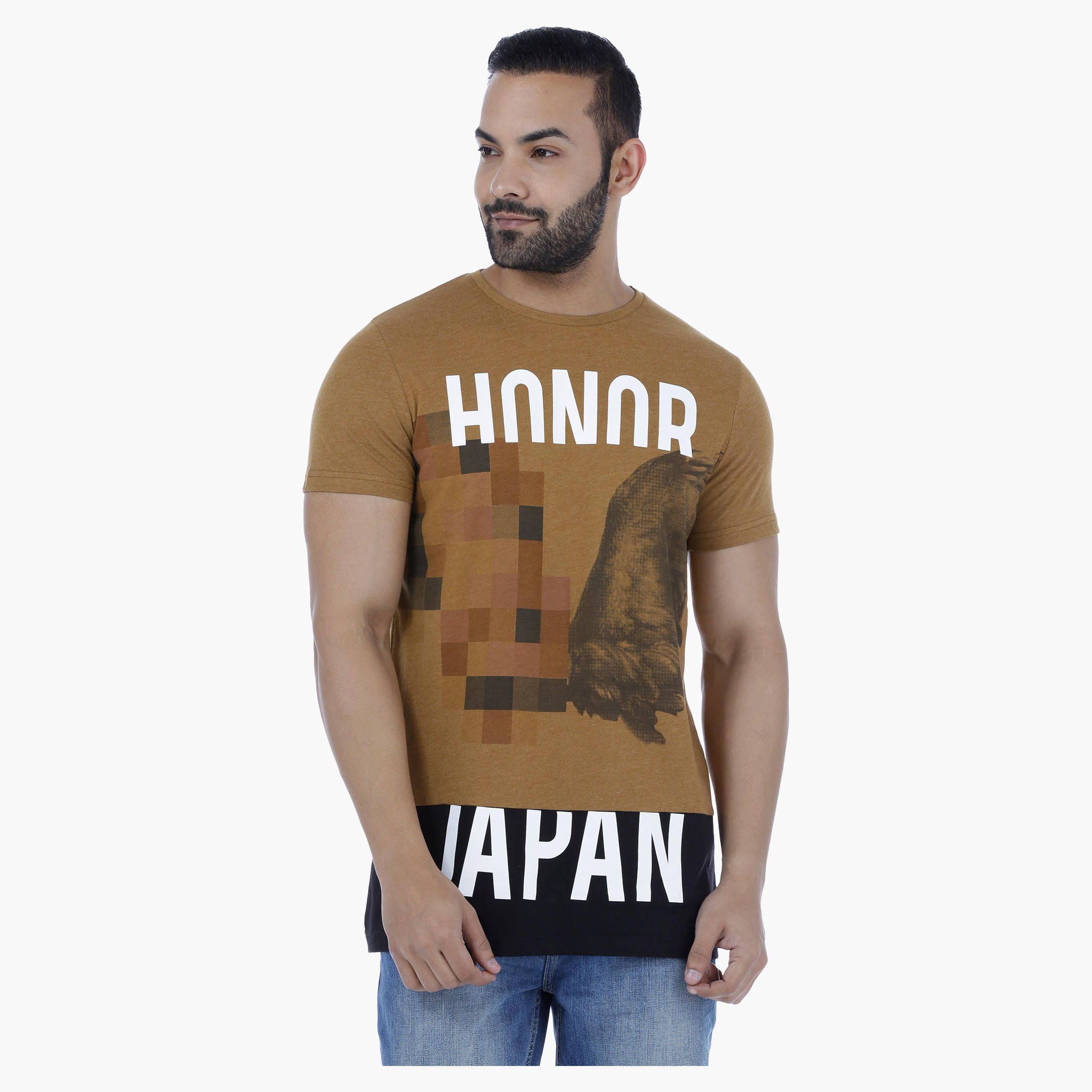 Cut and Sew T-Shirt with Round Neck and Short Sleeves-men-clothing-tshirtsandpolos-tshirts-image-1