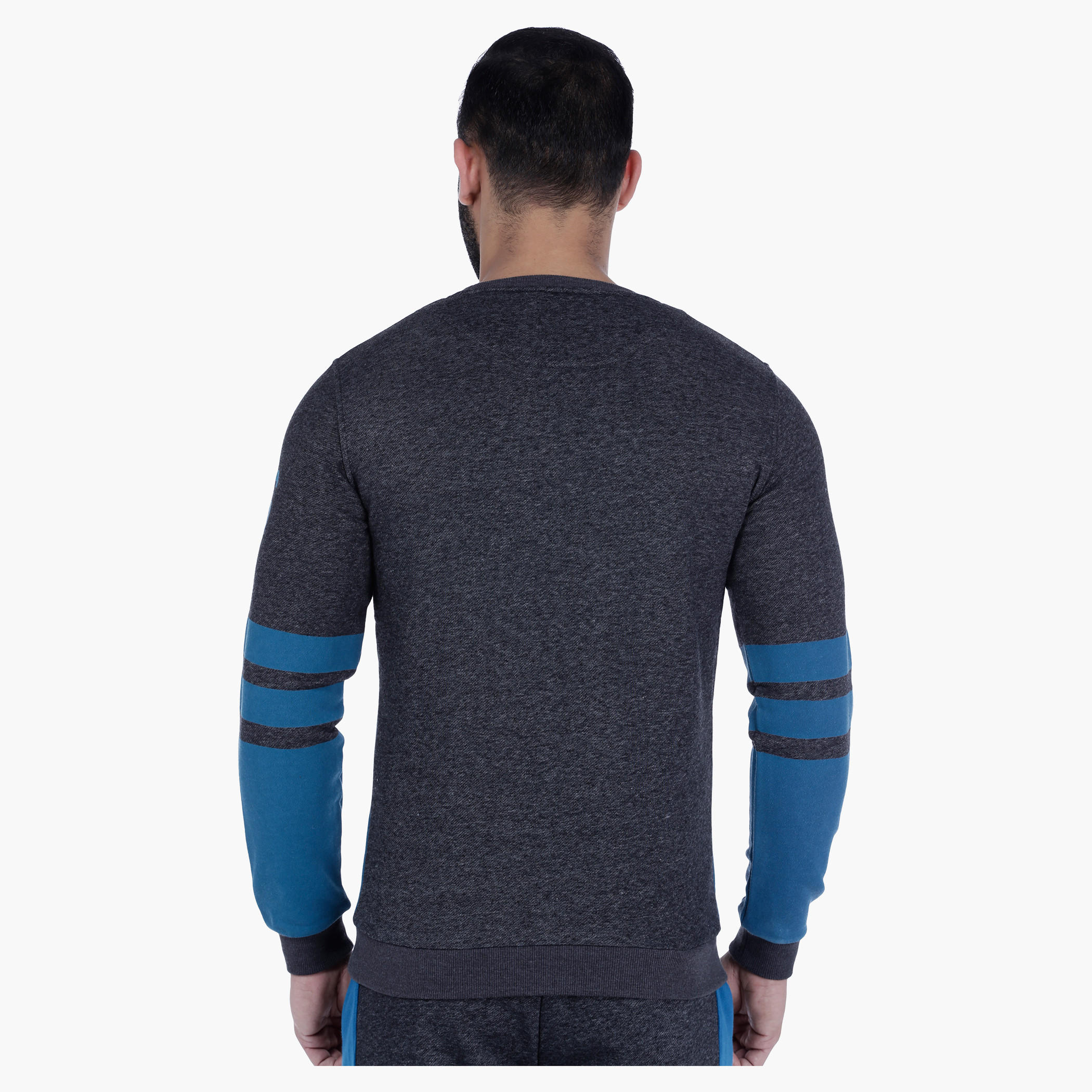 Crew Neck Sweatshirt with Long Sleeves-men-winterwear-hoodiesandsweatshirts-image-4