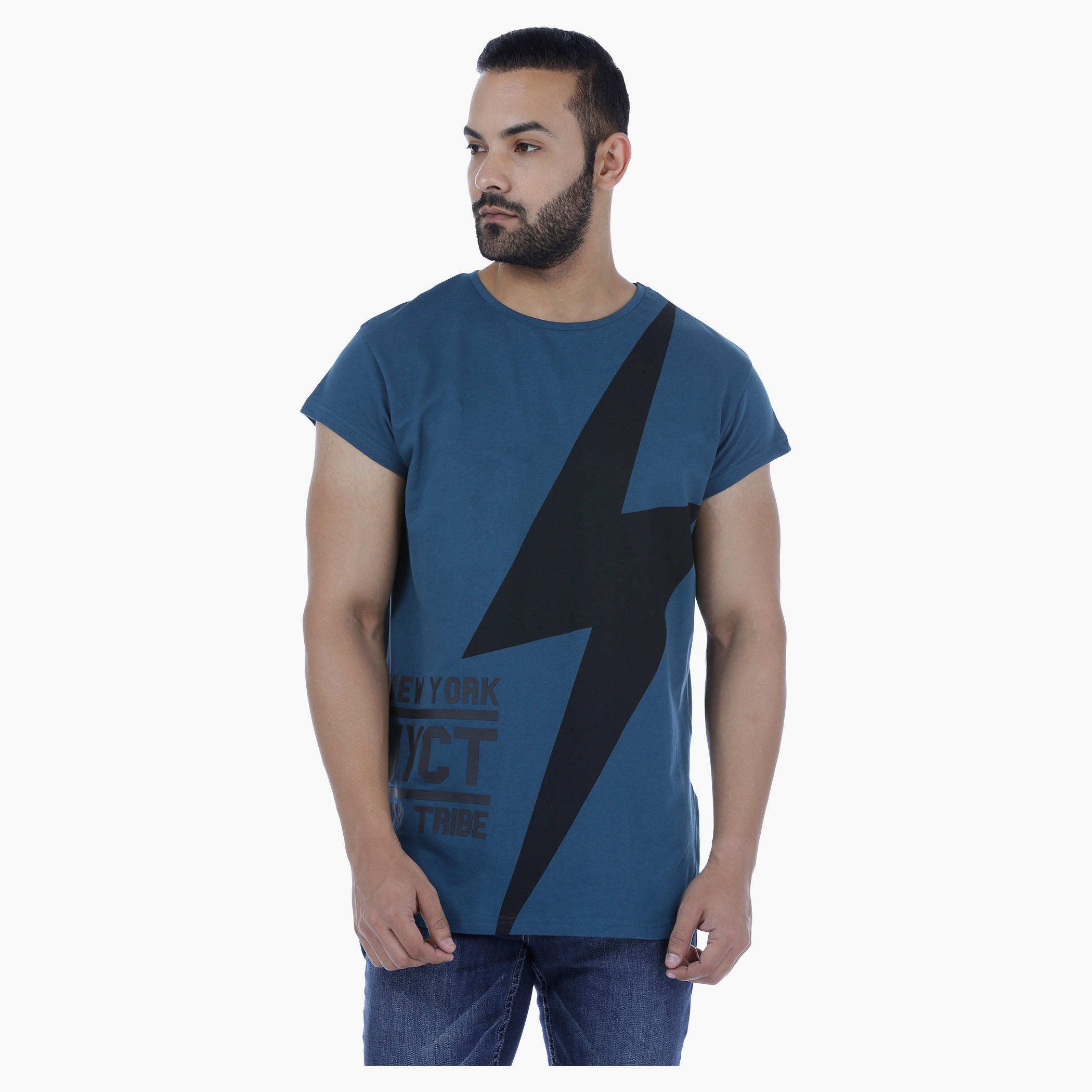 T-Shirt with Cap Sleeves and U-Back Hem-men-clothing-tshirtsandpolos-tshirts-image-1