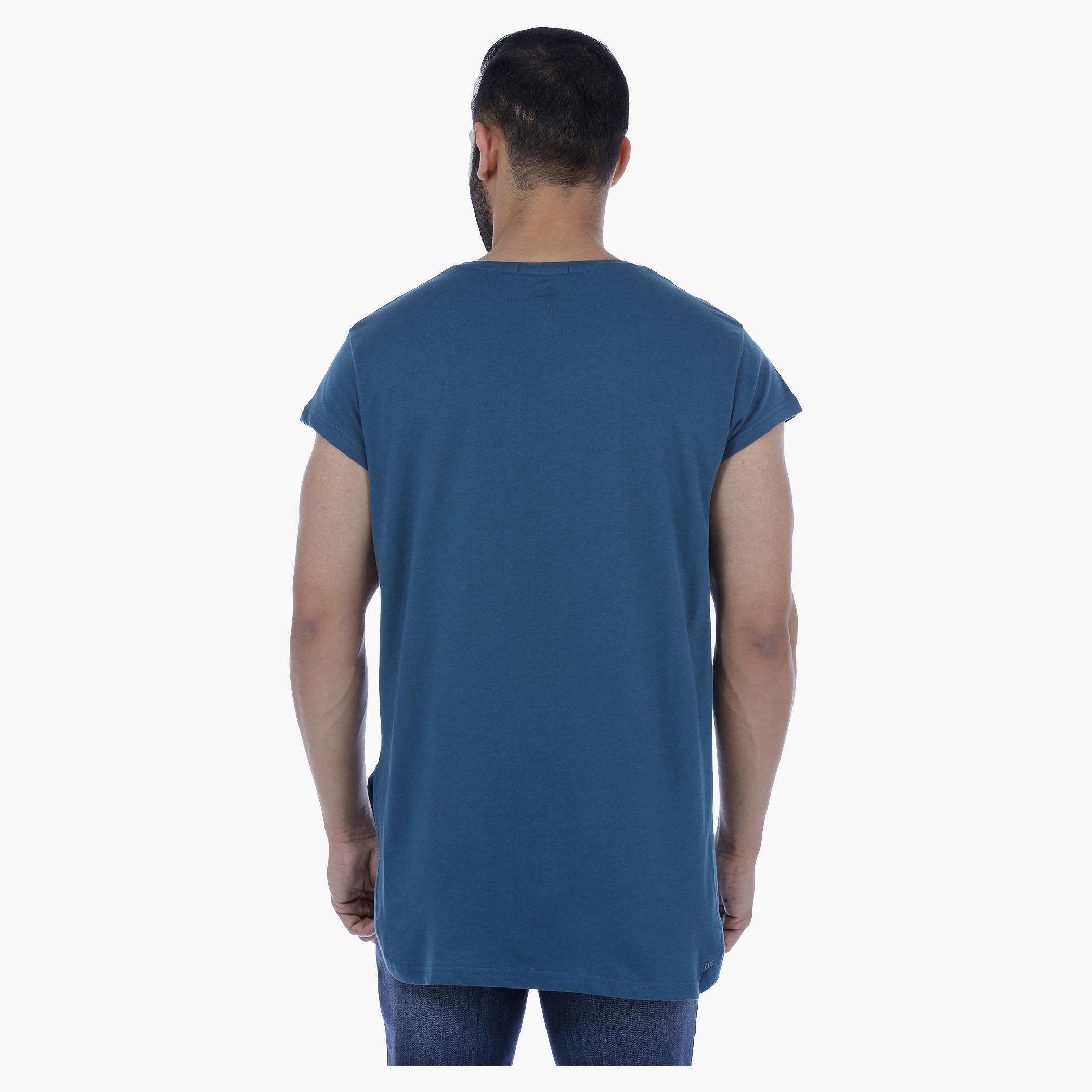 T-Shirt with Cap Sleeves and U-Back Hem-men-clothing-tshirtsandpolos-tshirts-image-2