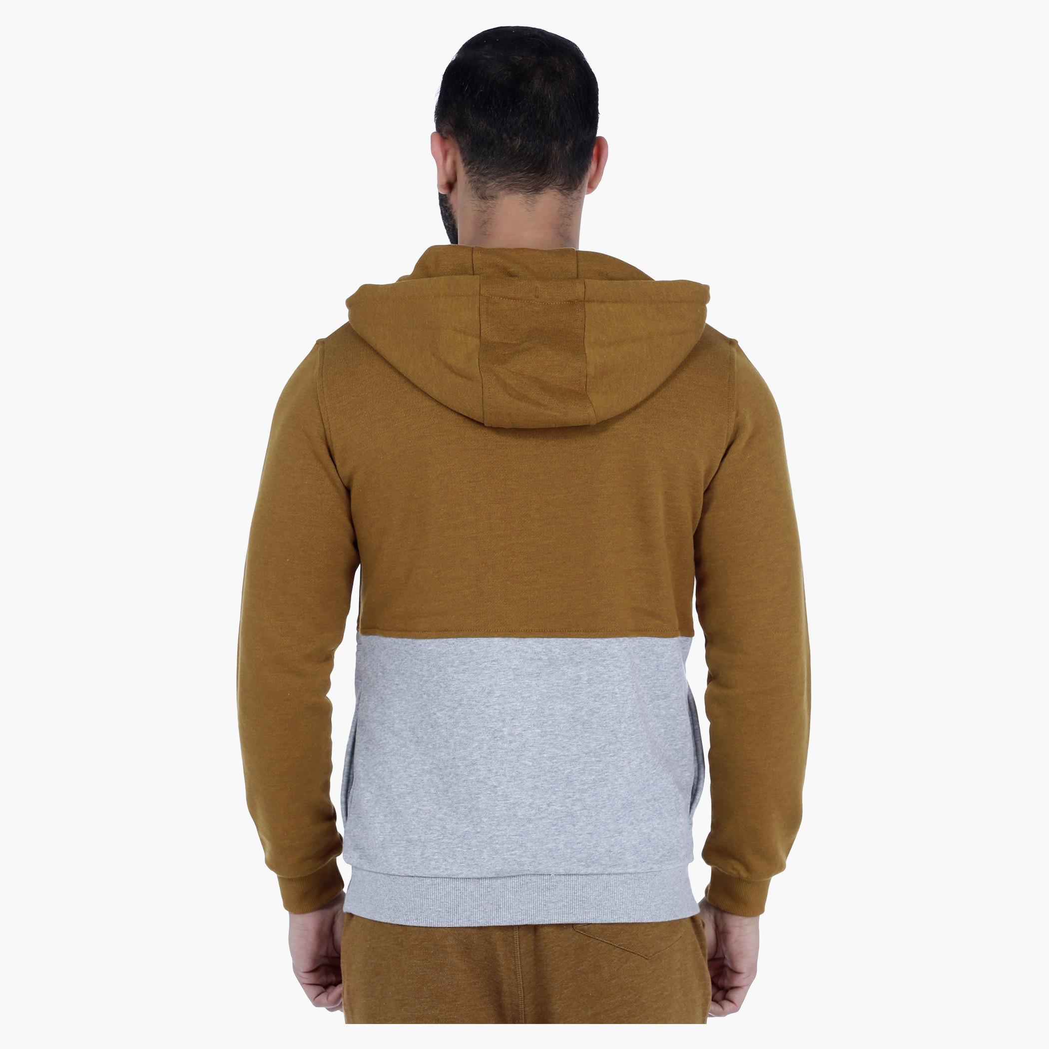 Zip Neck Sweatshirt with Hood-men-winterwear-hoodiesandsweatshirts-image-2