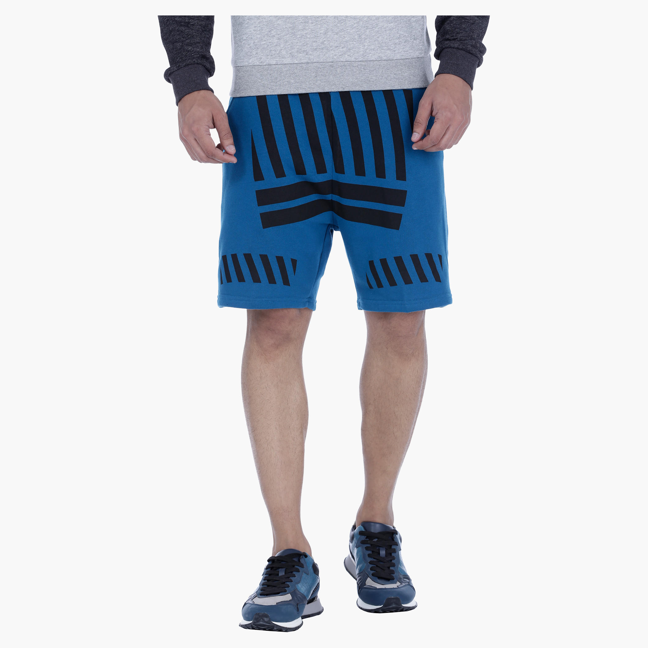 Printed Shorts with Elasticised Waistband-men-clothing-bottoms-shorts-image-1