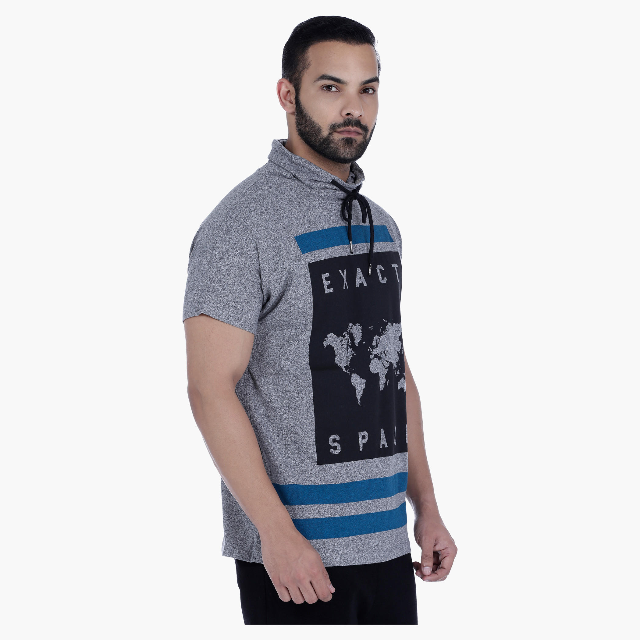 Printed Pannel Neck T-Shirt with Cup Sleeves-men-clothing-tshirtsandpolos-tshirts-image-3