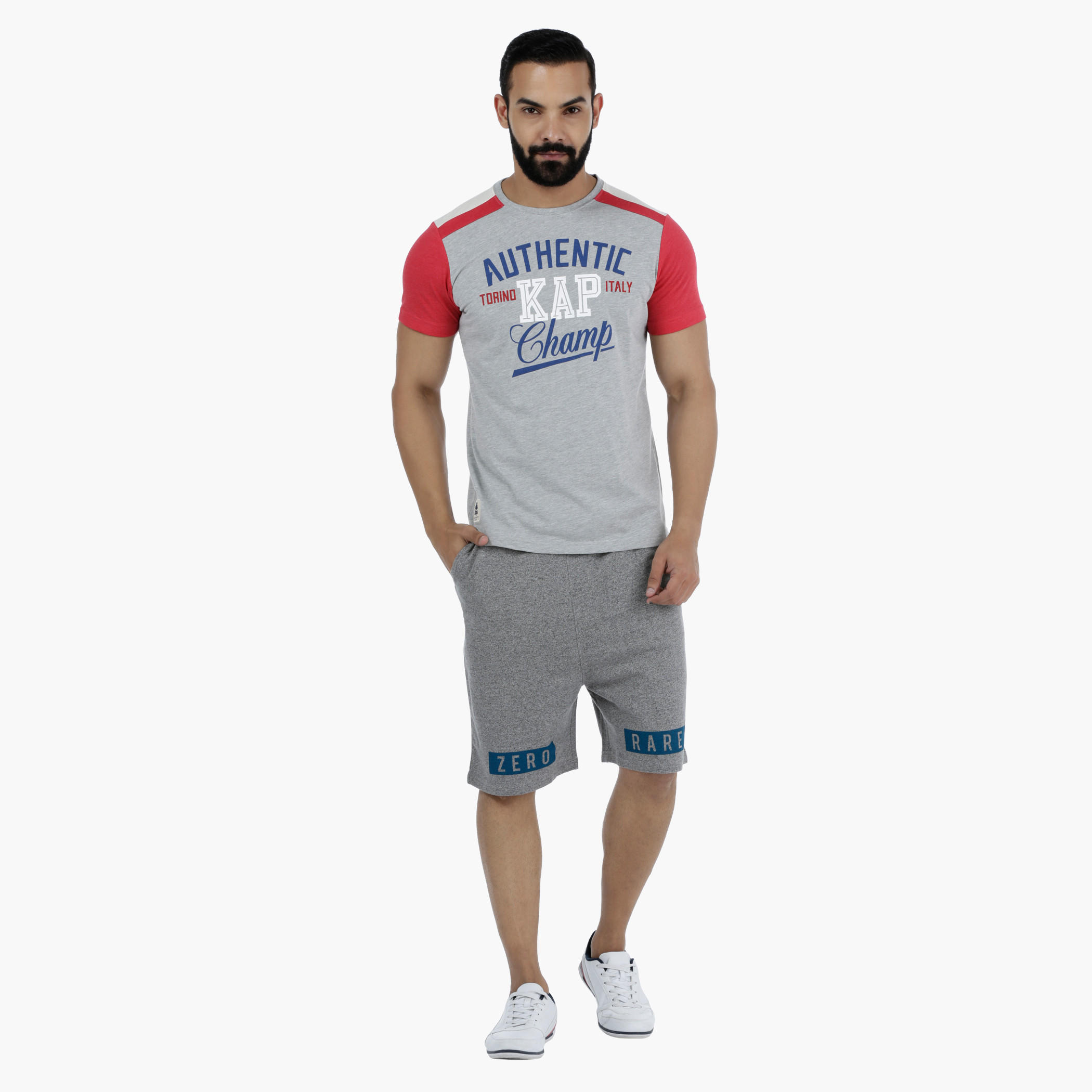 Printed Melange Shorts-men-clothing-bottoms-shorts-image-5