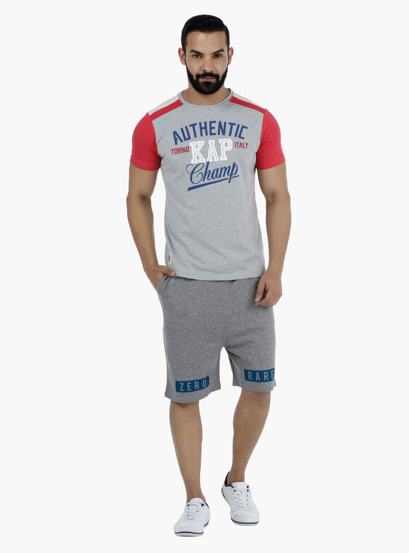 Printed Melange Shorts-men-clothing-bottoms-shorts-image-5