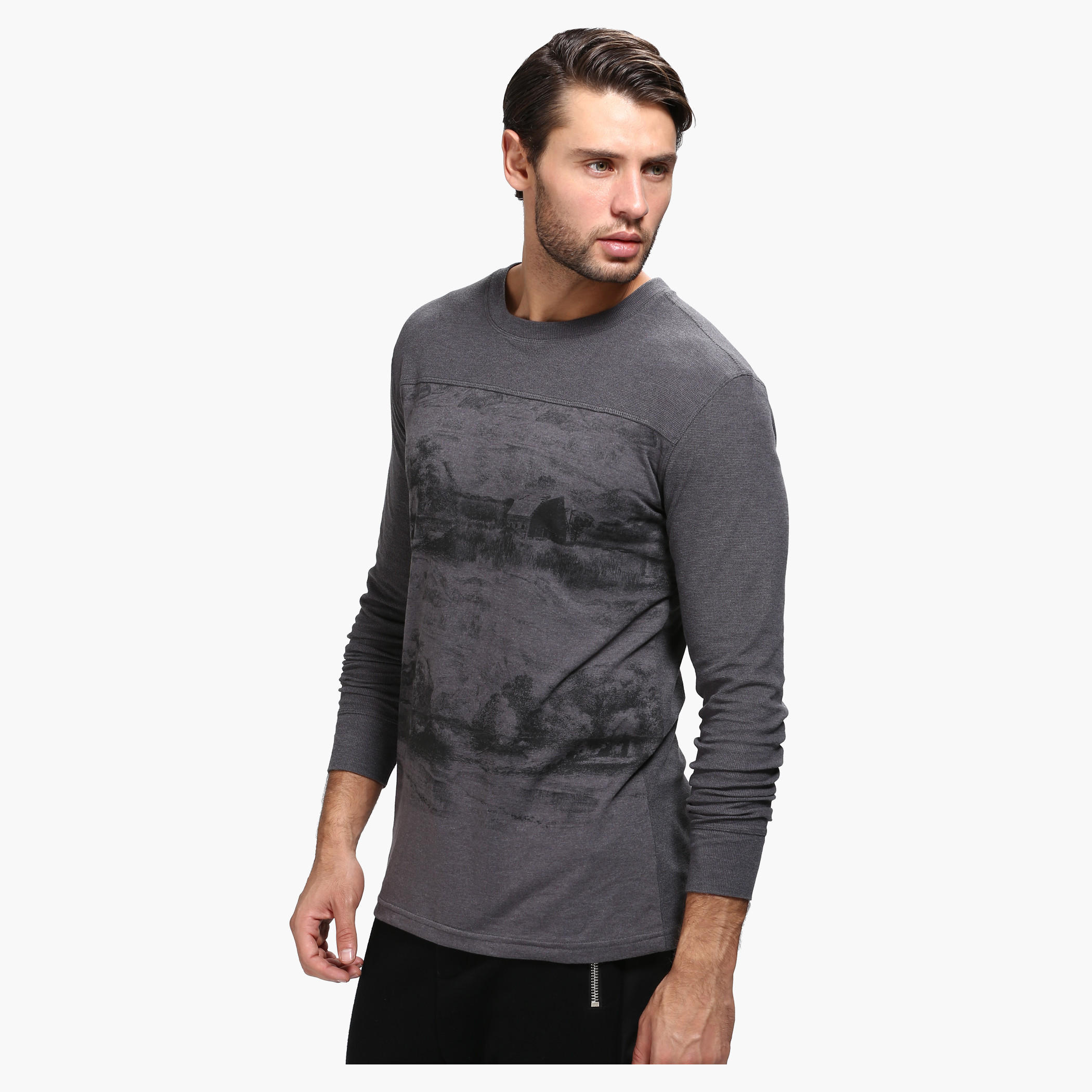 Printed Crew Neck T-Shirt with Long Sleeves-men-clothing-tshirtsandpolos-tshirts-image-3