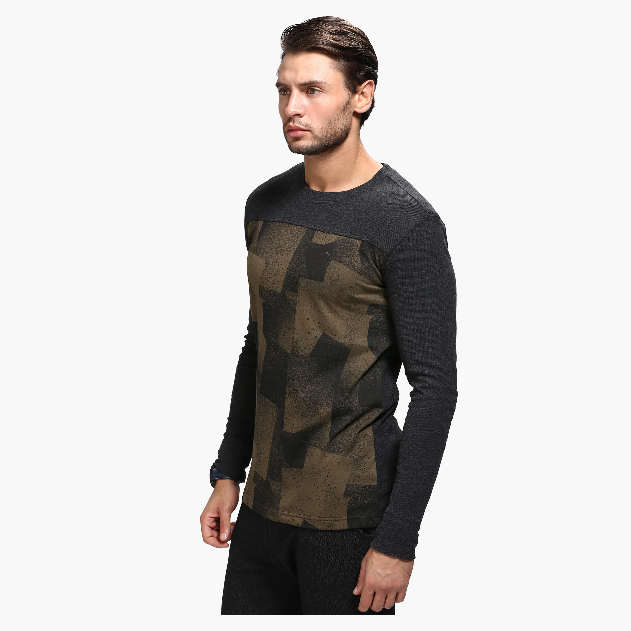 Printed Crew Neck T-Shirt with Long Sleeves-men-clothing-tshirtsandpolos-tshirts-image-3