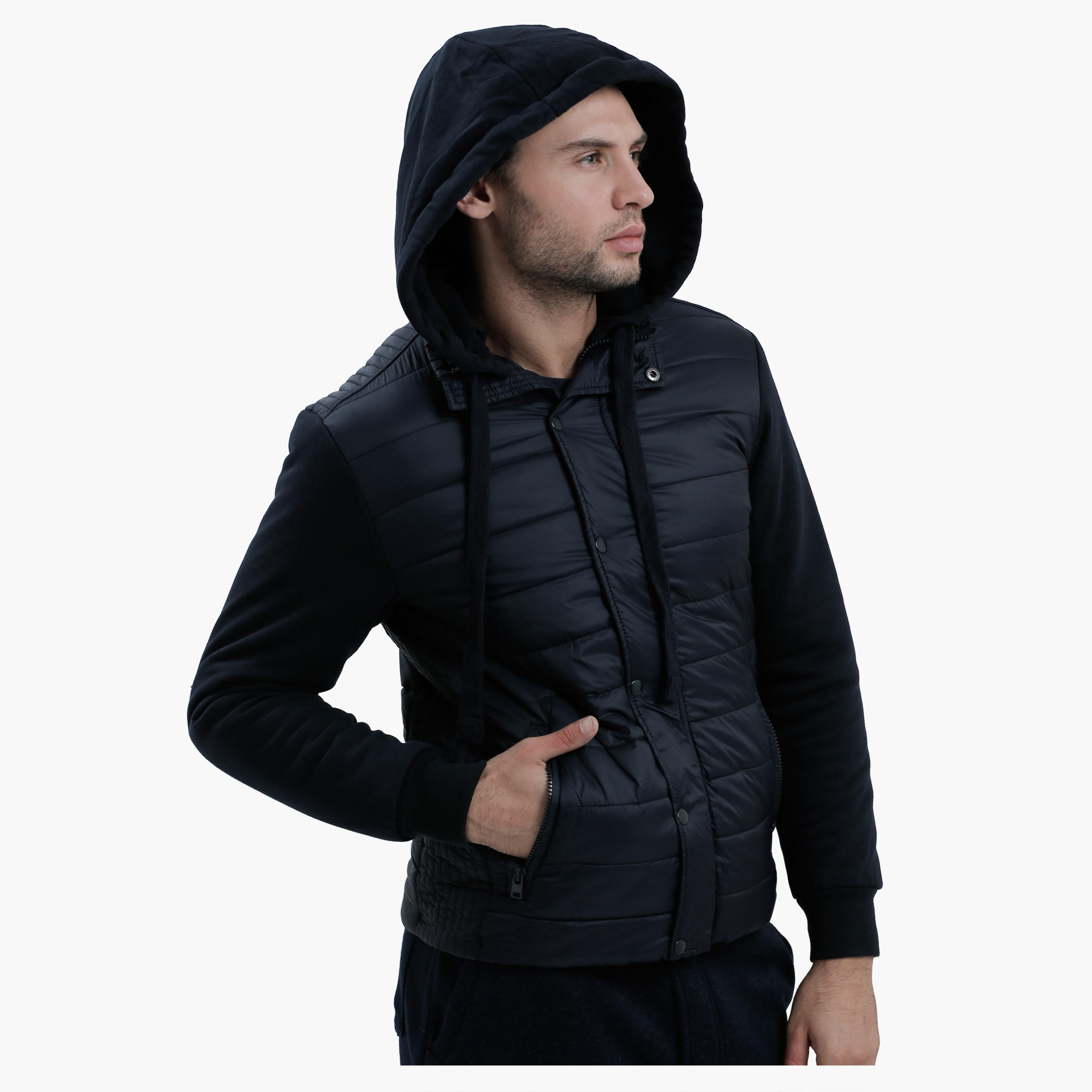 Quilted Jacket with Hood and Long Sleeves-men-clothing-jacketsandblazers-jackets-image-3