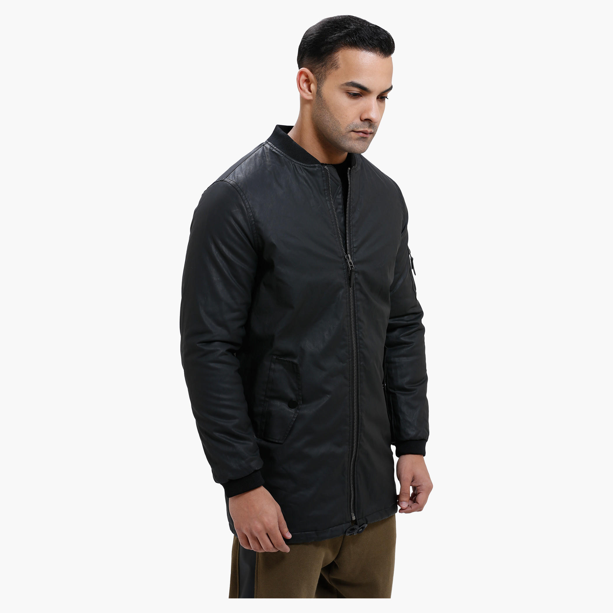 Long Bomber Jacket with Zip Closure-men-clothing-jacketsandblazers-jackets-image-3