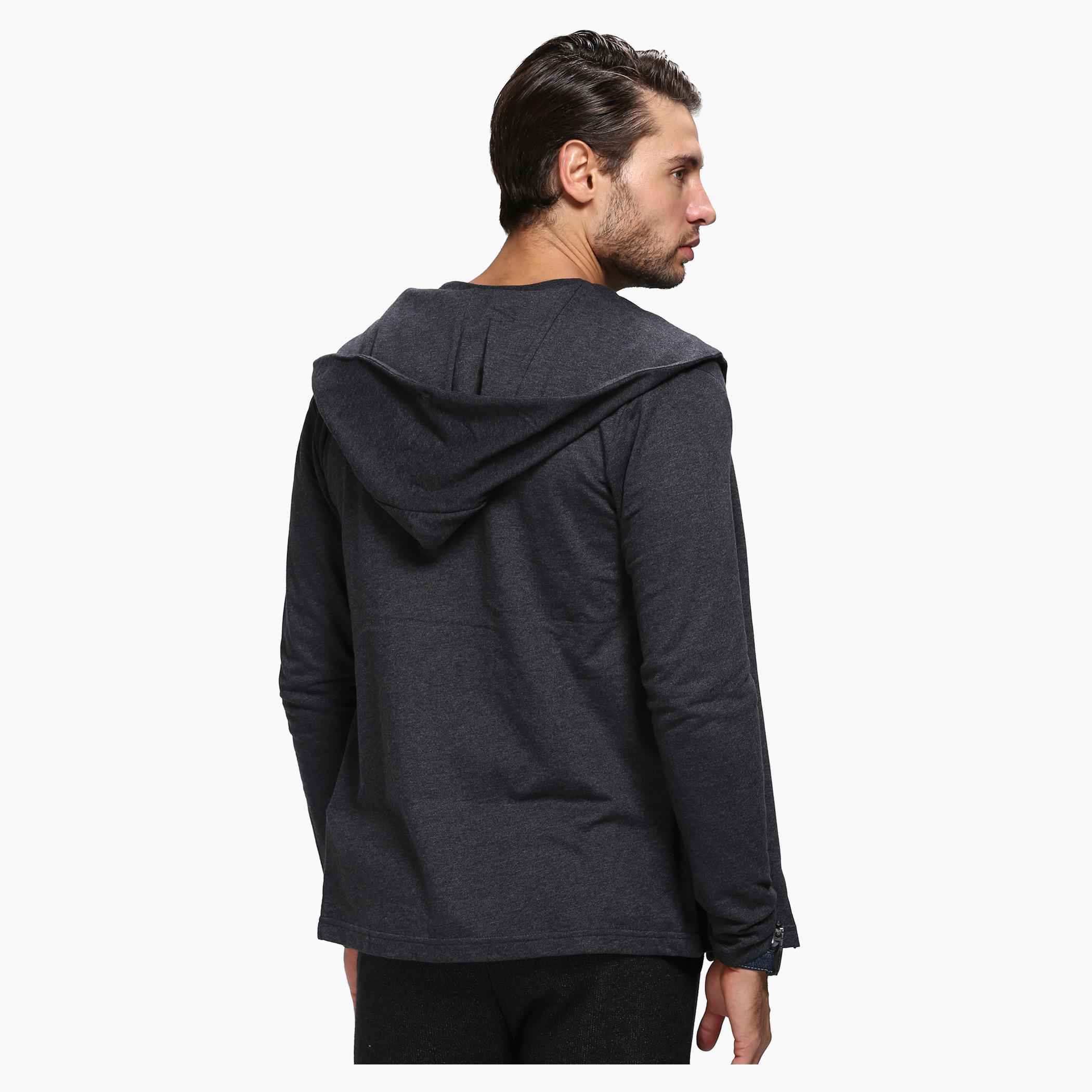Casual Cardigan with Hood and Long Sleeves-men-winterwear-hoodiesandsweatshirts-image-2