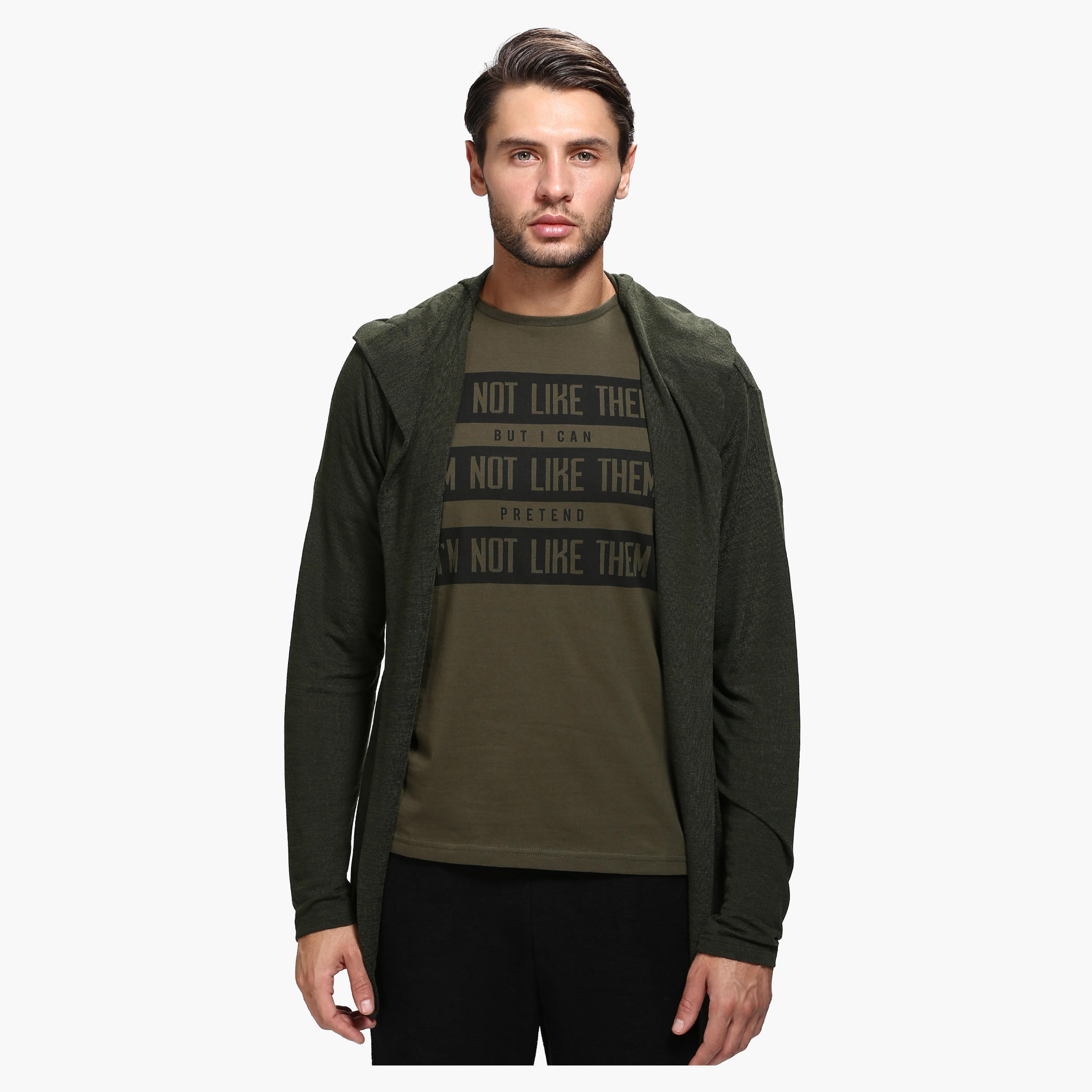 Casual Cardigan with Hood and Long Sleeves-men-winterwear-hoodiesandsweatshirts-image-1