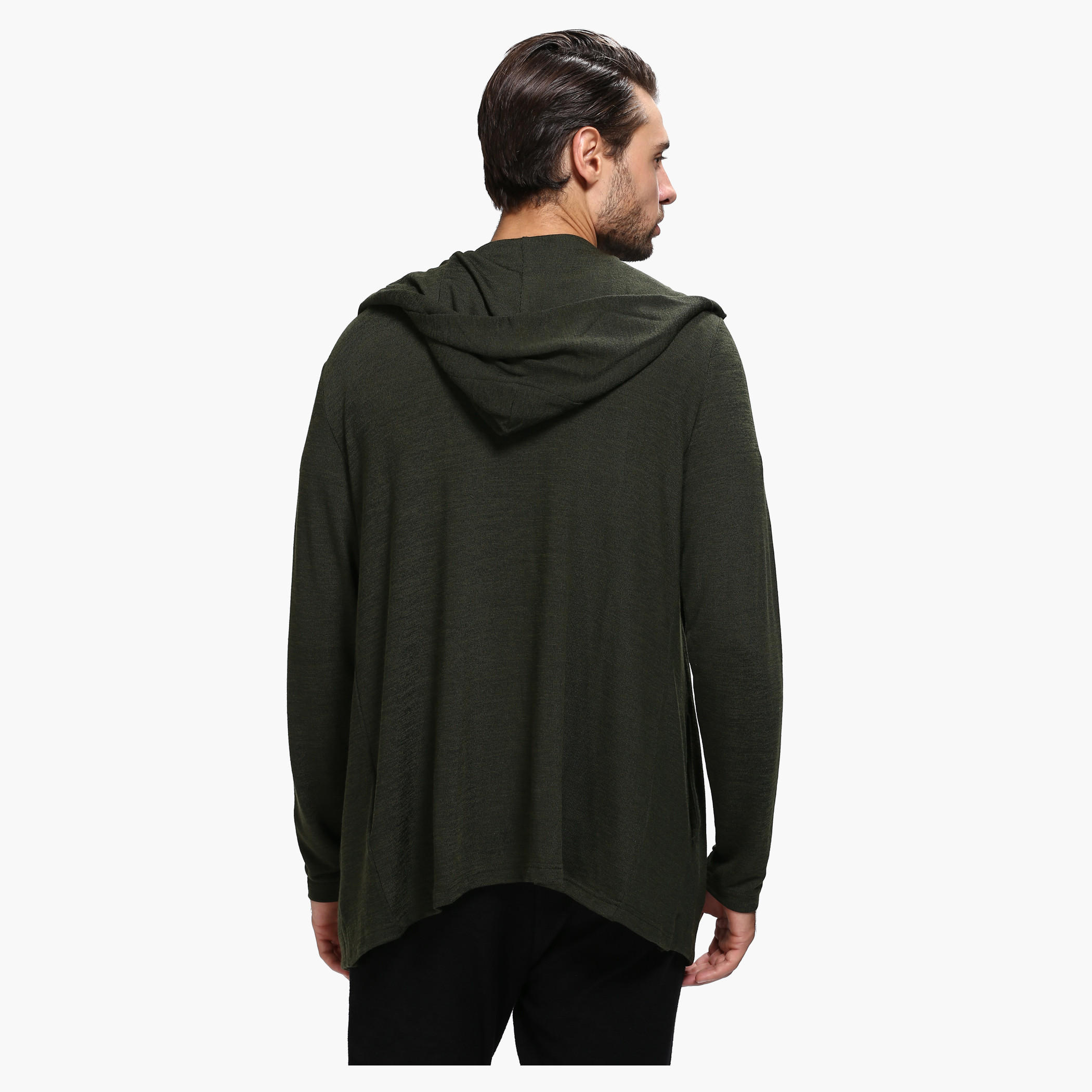 Casual Cardigan with Hood and Long Sleeves-men-winterwear-hoodiesandsweatshirts-image-2