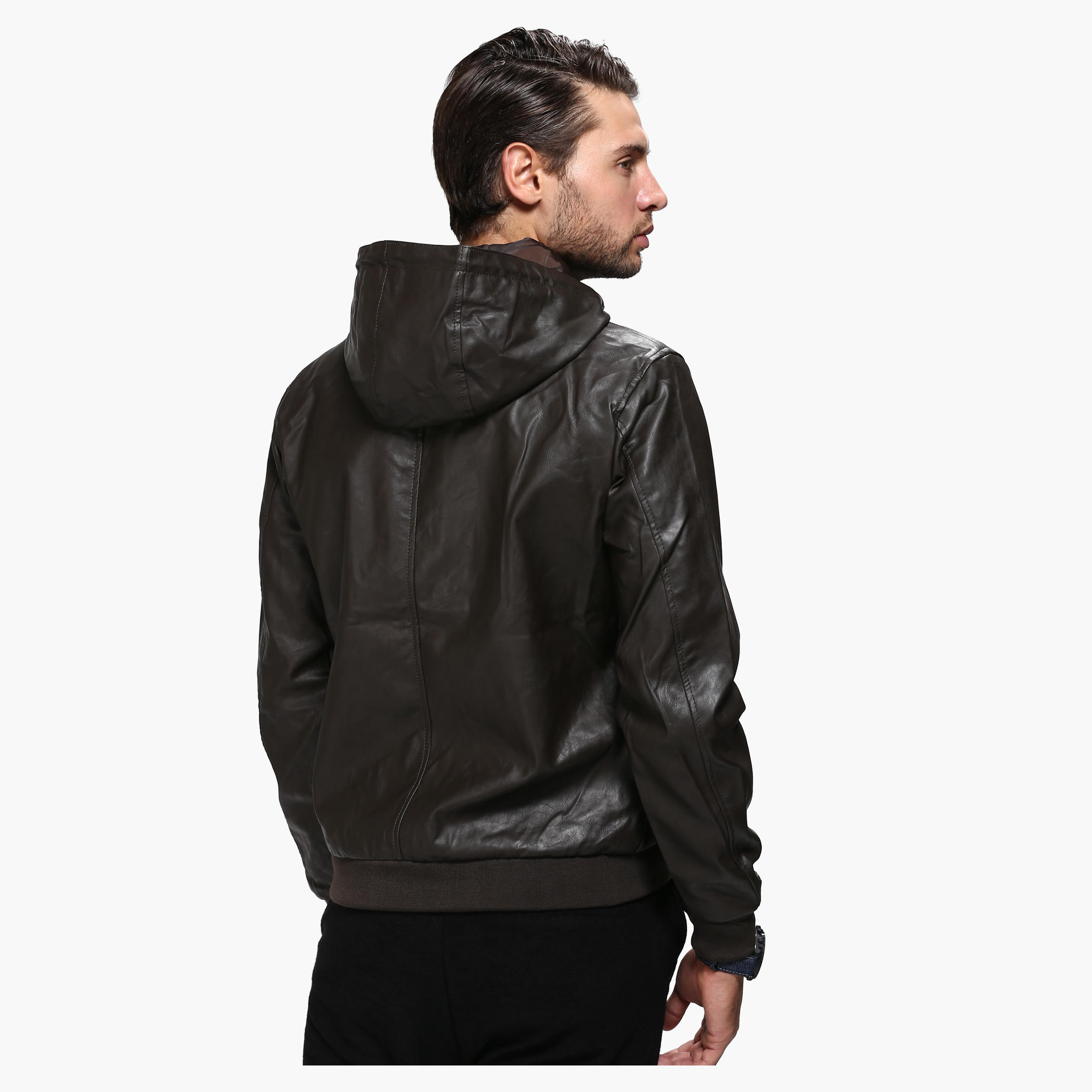 Casual Leather Jacket with Hood and Long Sleeves-men-clothing-jacketsandblazers-jackets-image-2