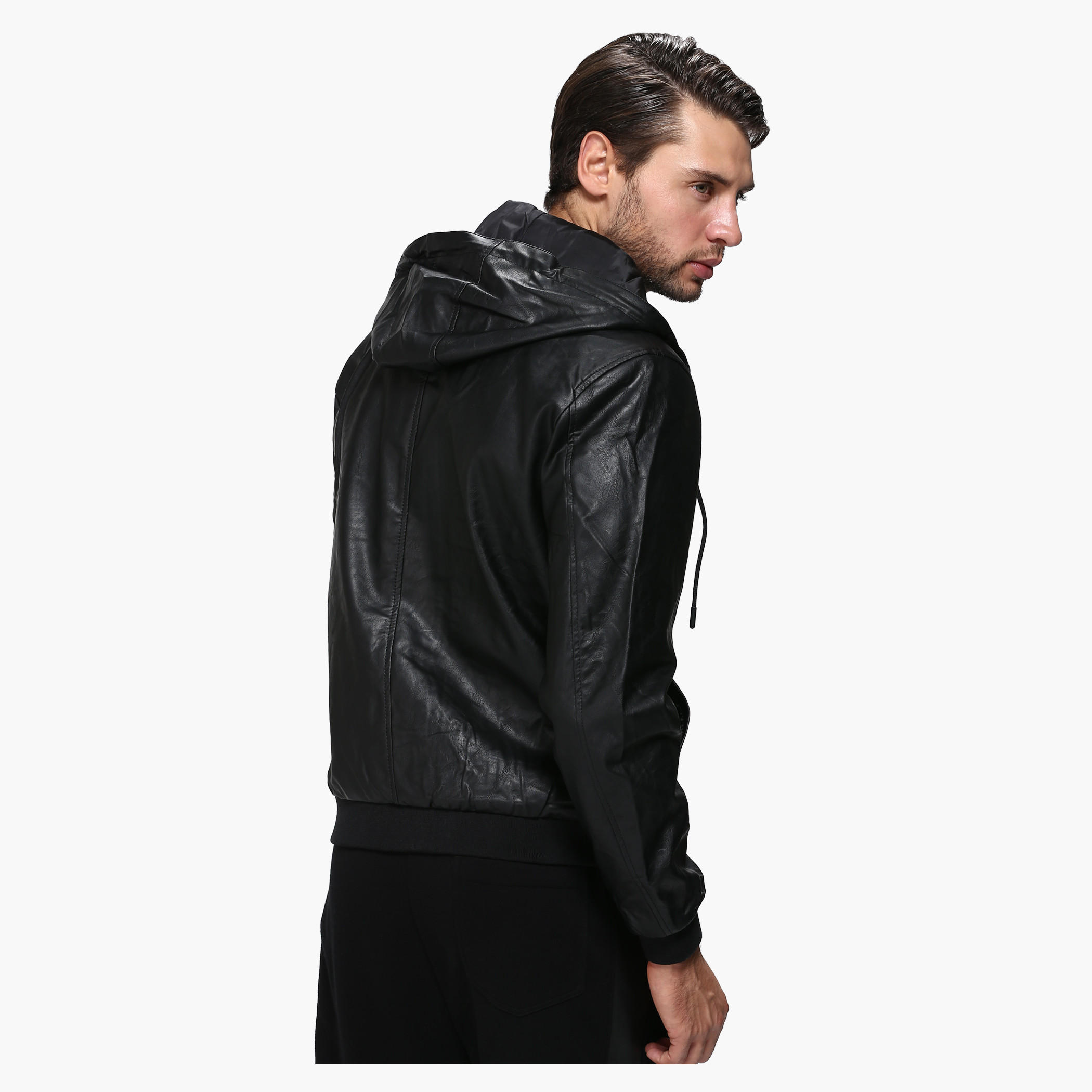 Casual Leather Jacket with Hood and Long Sleeves-men-clothing-jacketsandblazers-jackets-image-7