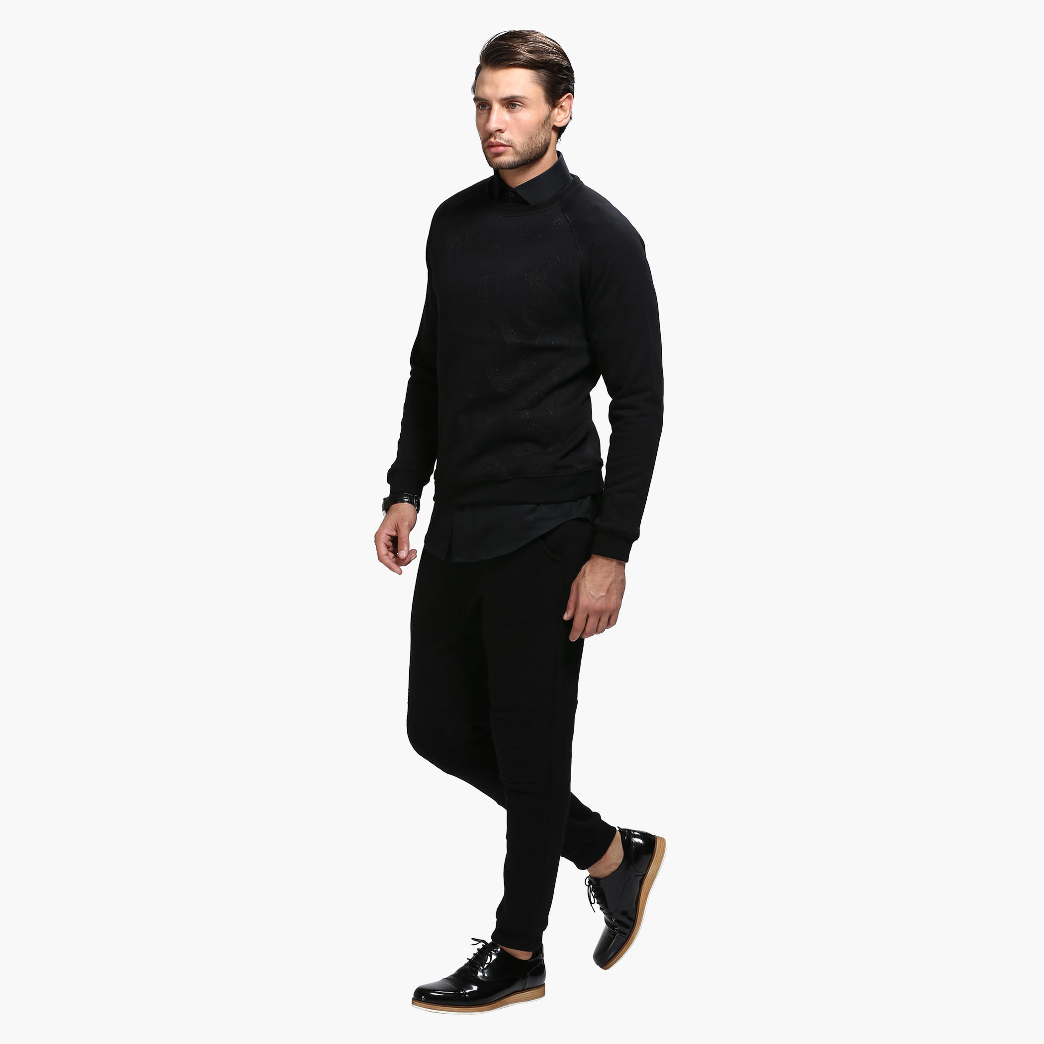 Crew Neck Sweat Shirt with Long Sleeves-men-winterwear-hoodiesandsweatshirts-image-5