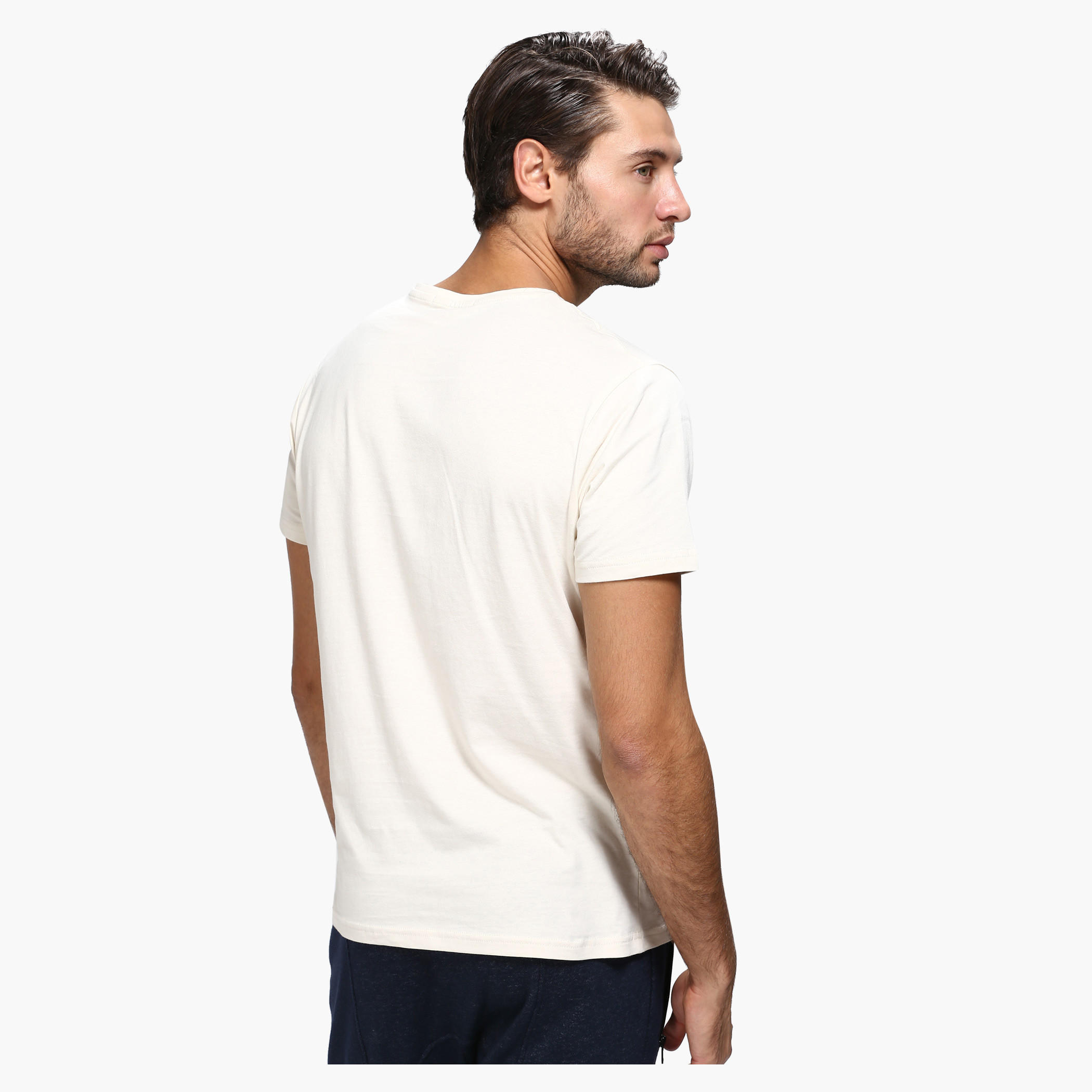 Printed Crew Neck T-Shirt with Short Sleeves in Slim Fit-men-clothing-tshirtsandpolos-tshirts-image-2